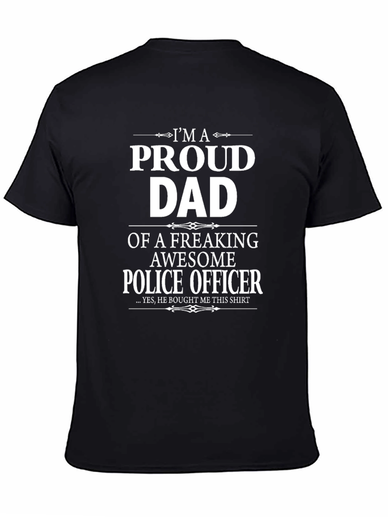 Proud Dad Police Officer Graphic T-Shirt
