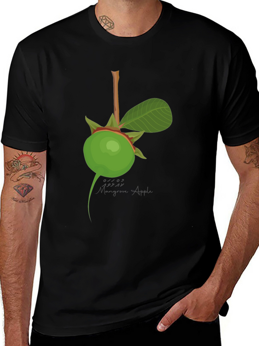 Margarine Apple Graphic Black T-Shirt