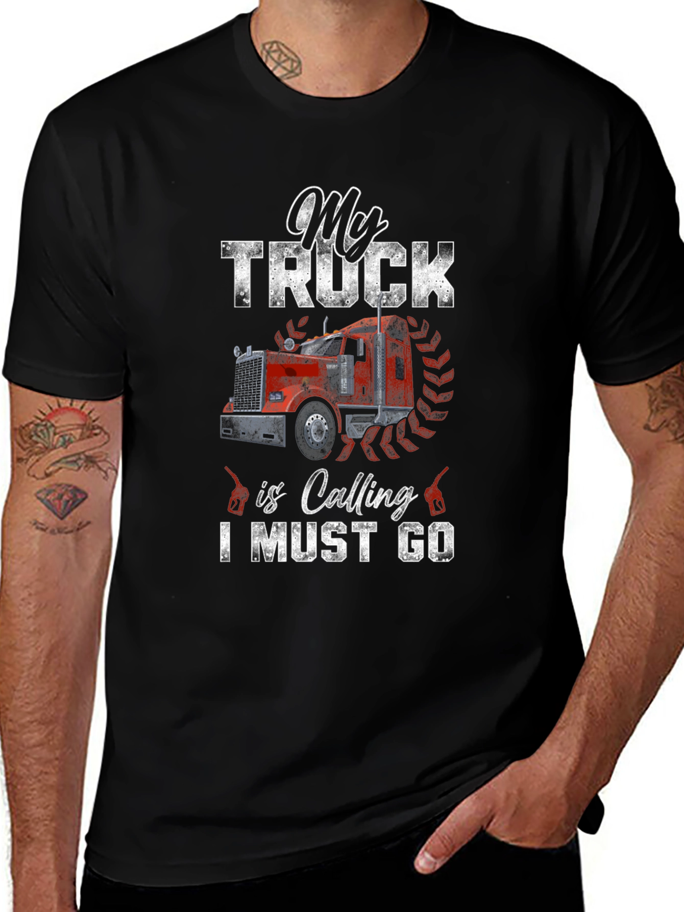 My Truck is Calling T-Shirt - Black