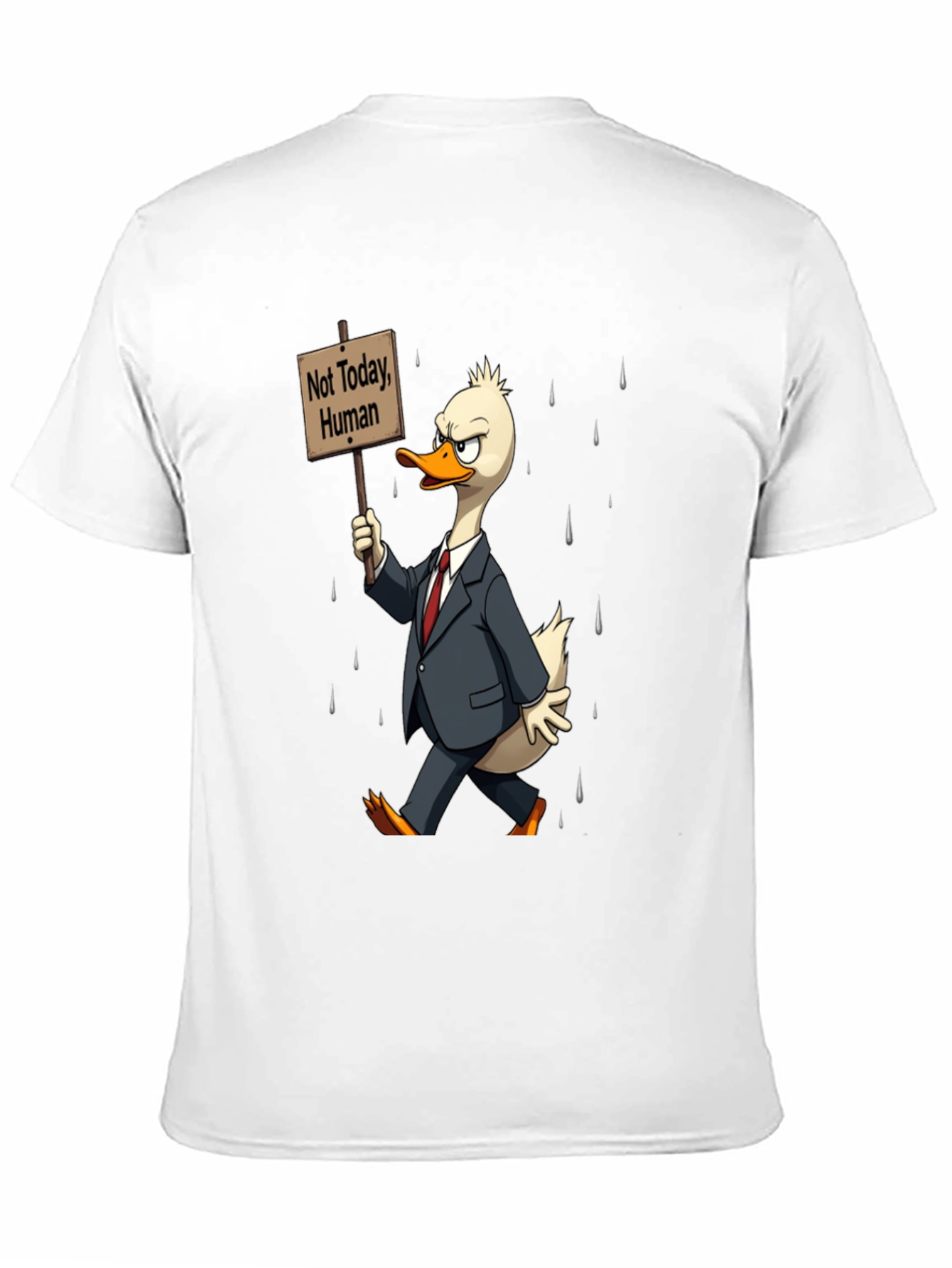 Not Today Human T-Shirt - Funny Duck Protest