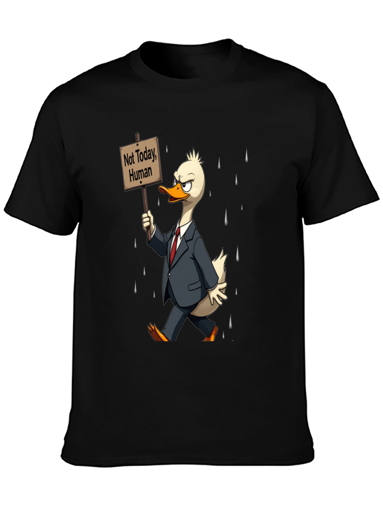 Not Today Human T-Shirt - Funny Duck Protest