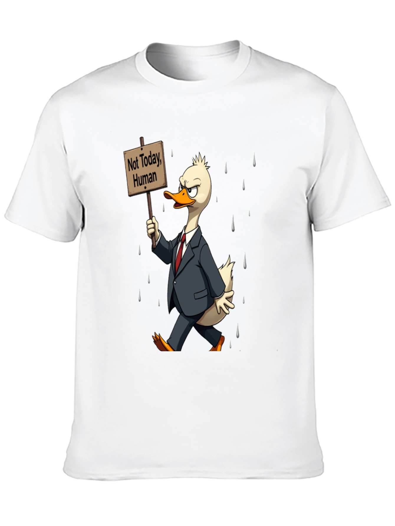 Not Today Human T-Shirt - Funny Duck Protest