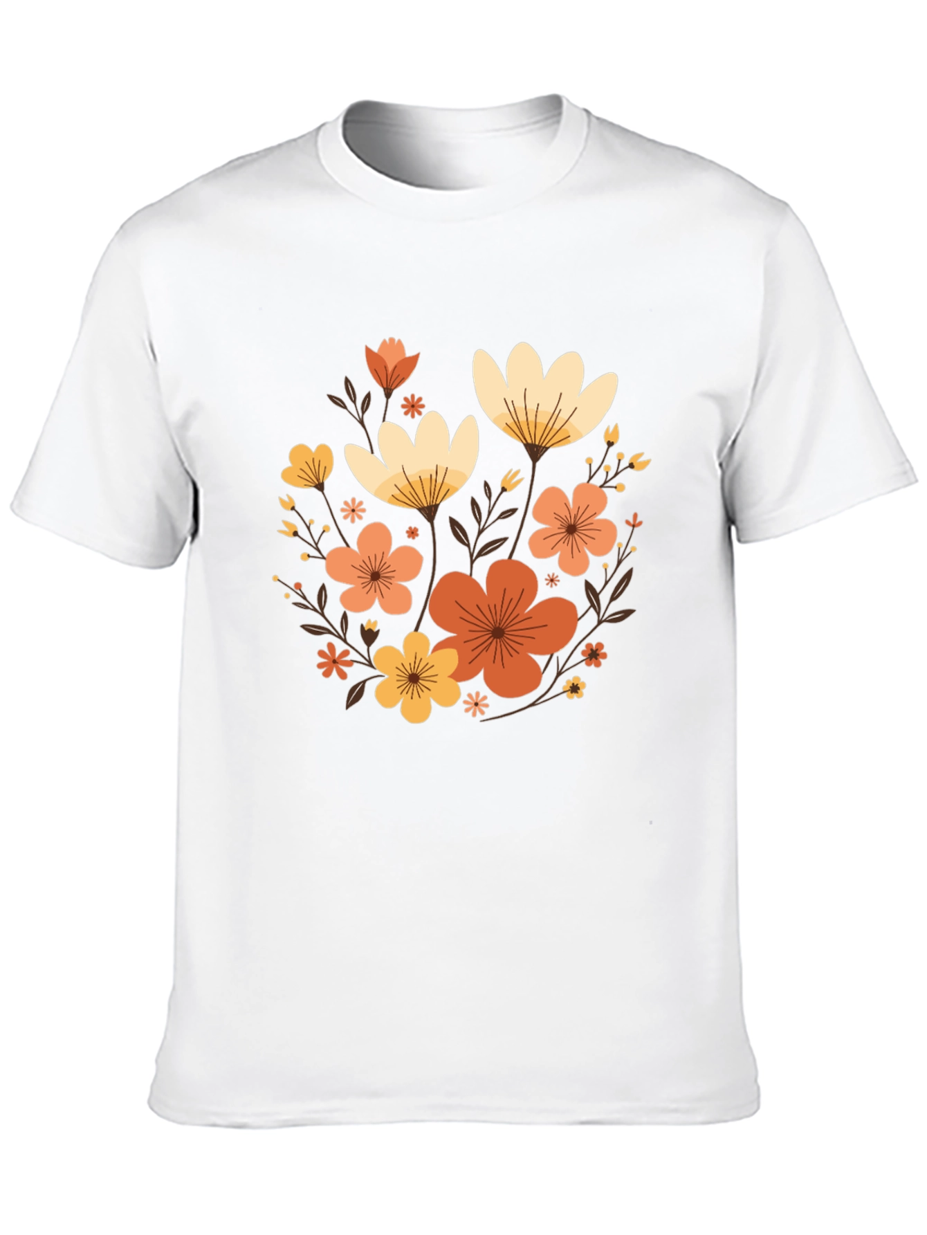 Floral Graphic Black T-Shirt - Stylish Casual Wear
