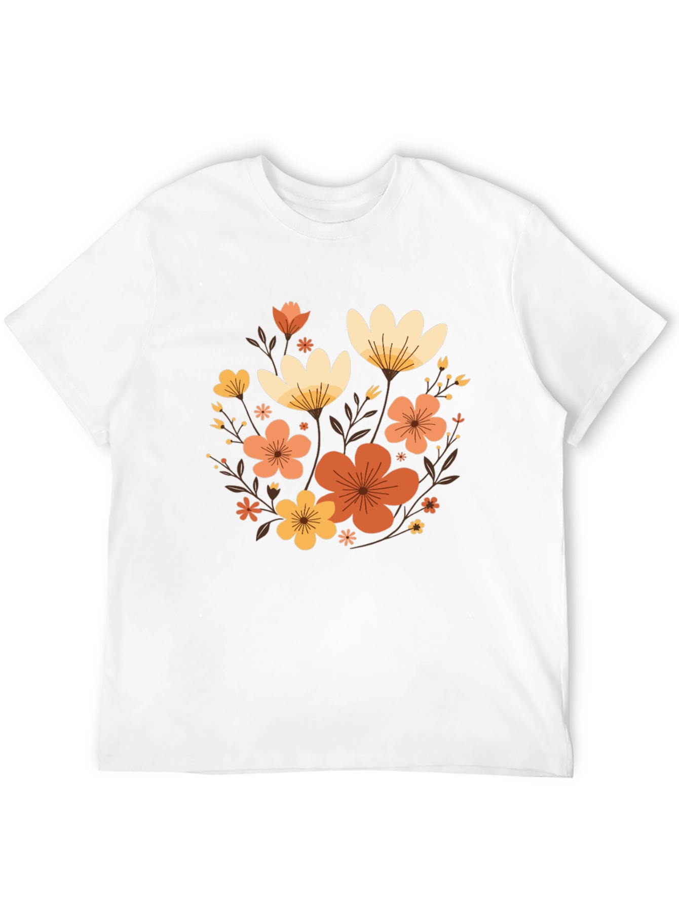 Floral Graphic Black T-Shirt - Stylish Casual Wear