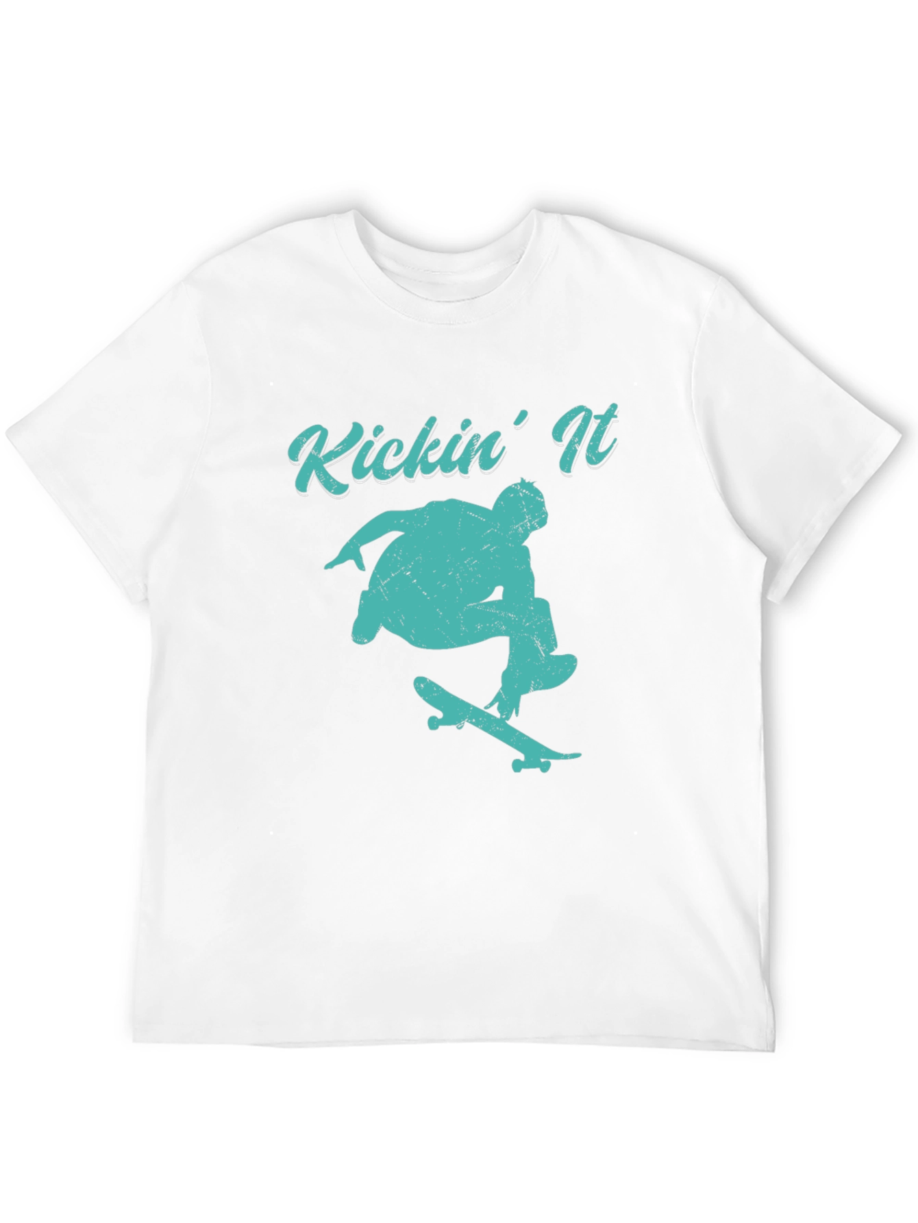 Kickin It Skateboard Graphic Tee - Black