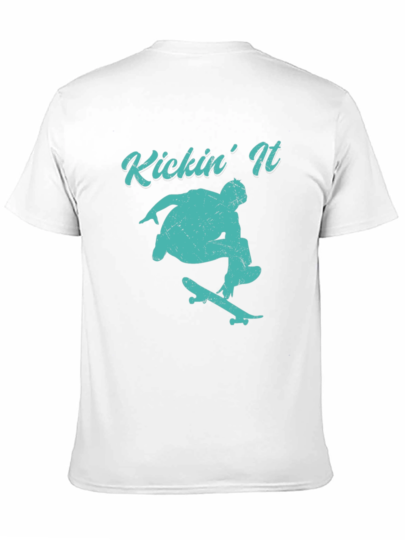 Kickin It Skateboard Graphic Tee - Black