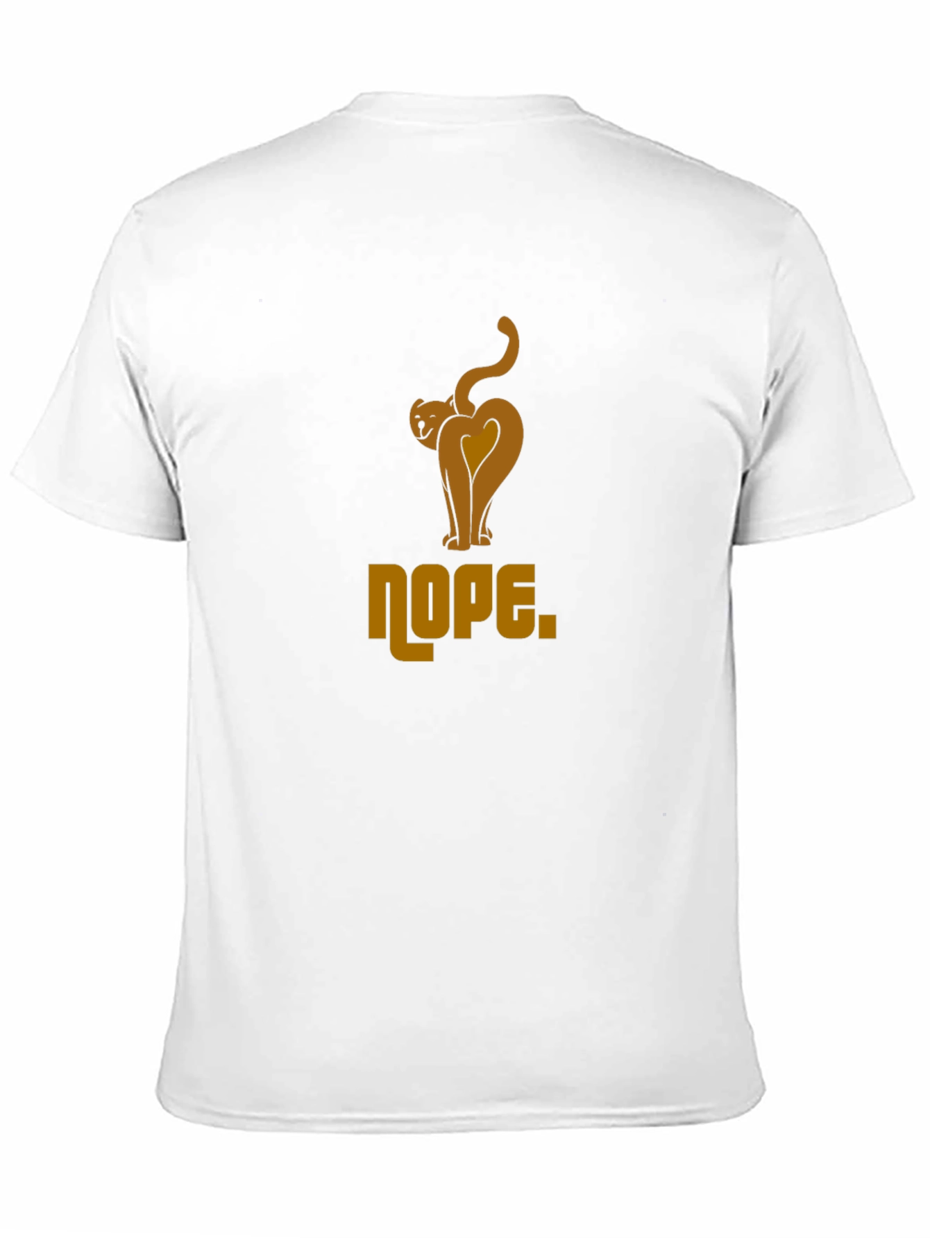 Nope Cat Graphic Tee - Black Cotton Blend
