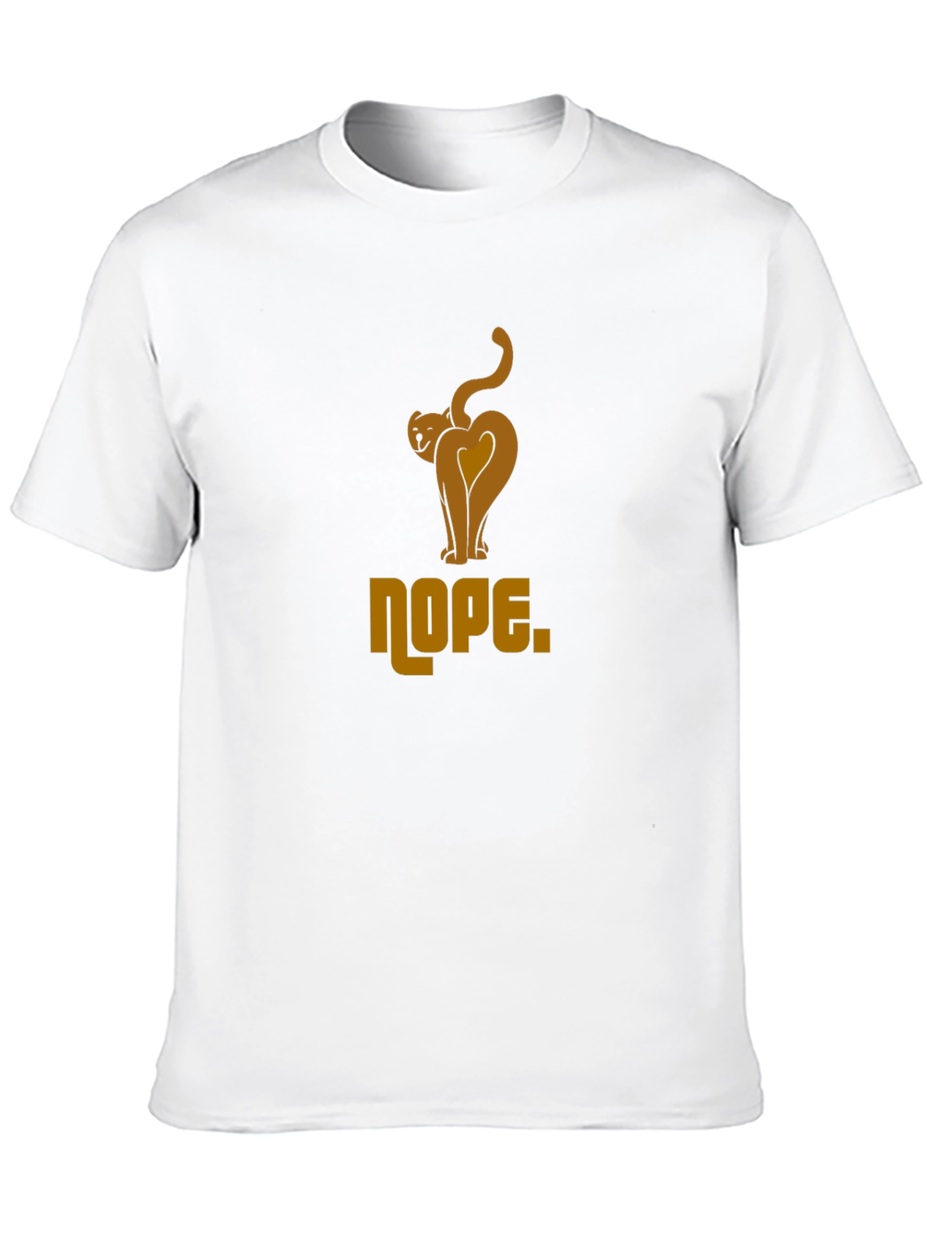 Nope Cat Graphic Tee - Black Cotton Blend