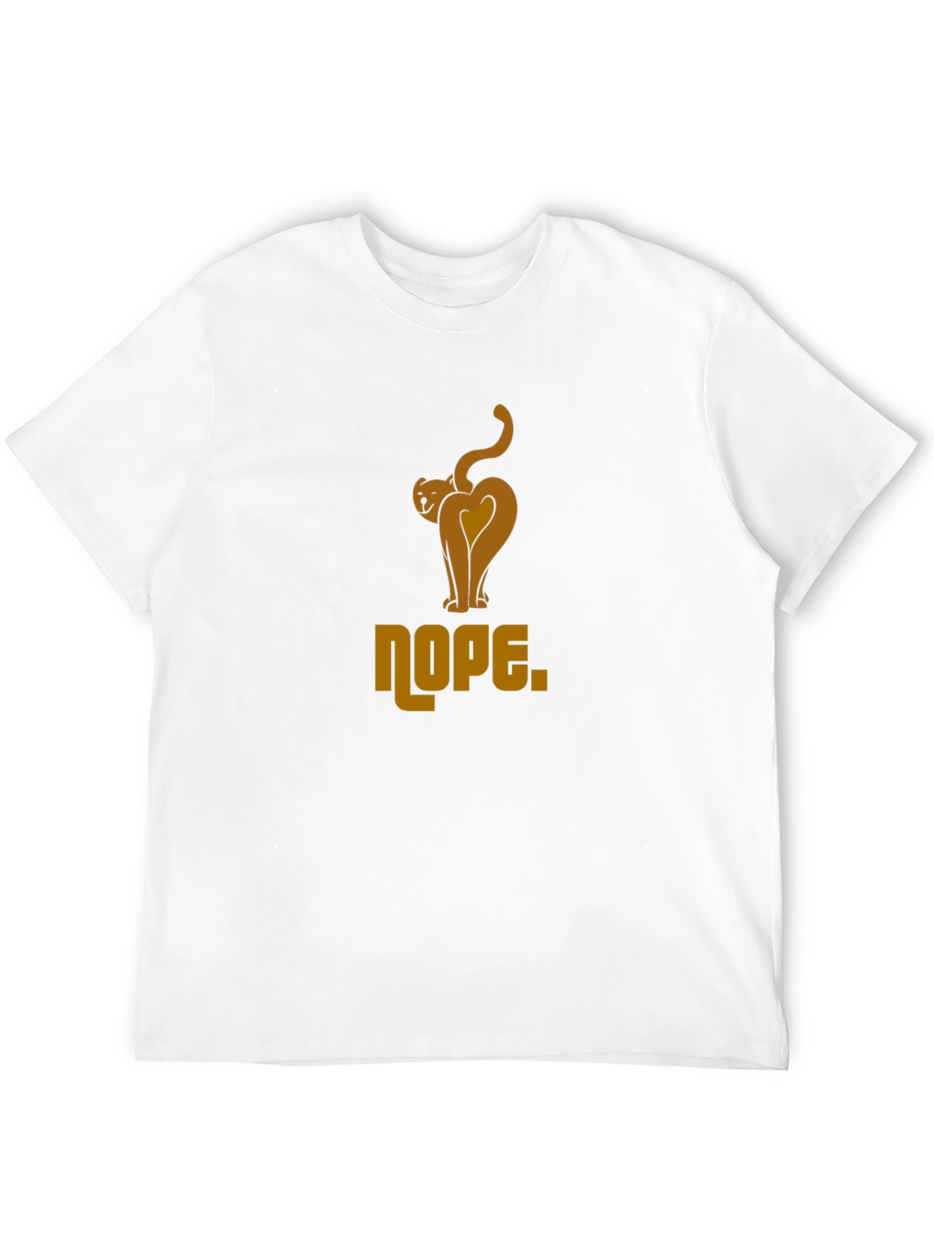 Nope Cat Graphic Tee - Black Cotton Blend