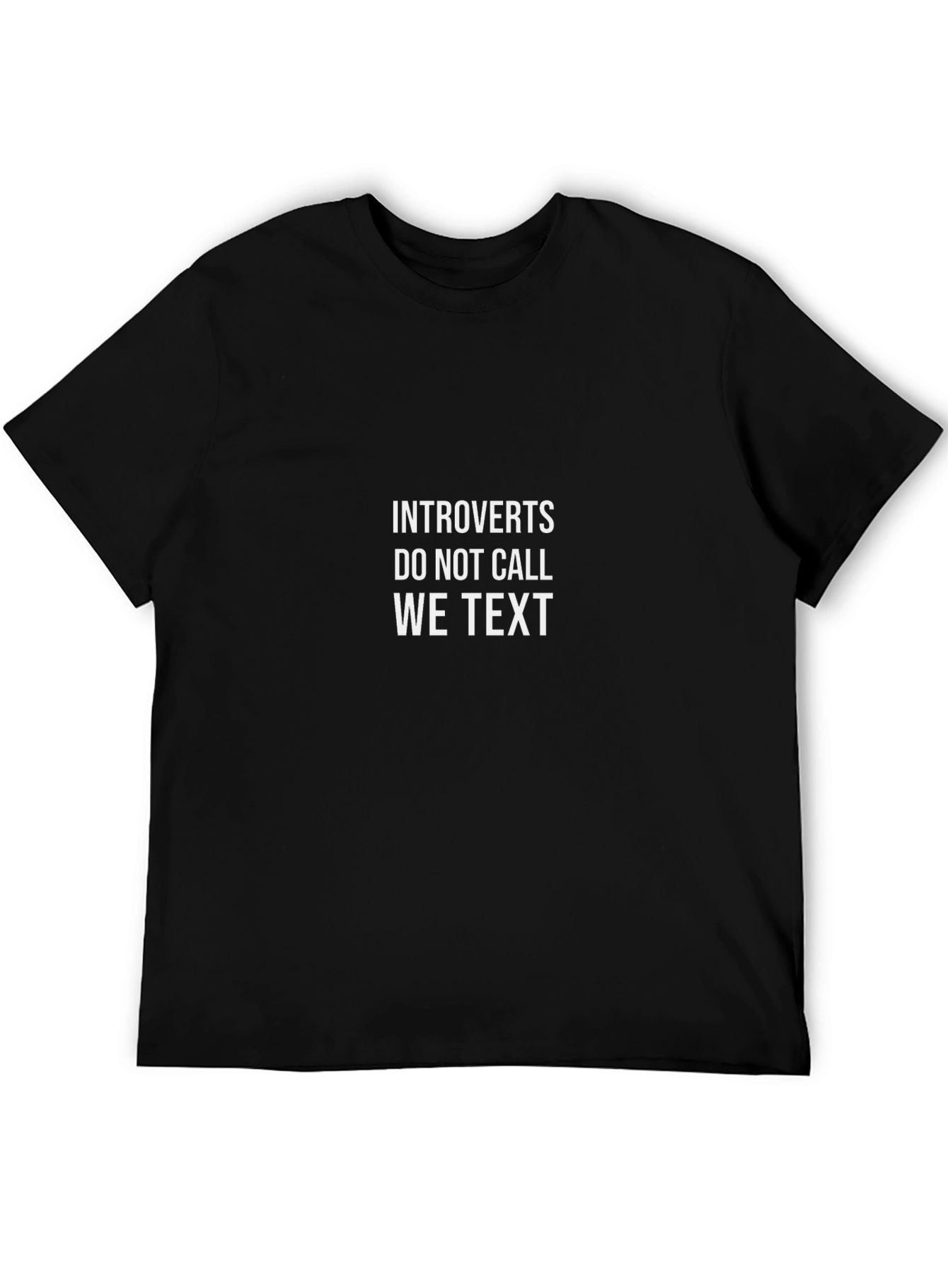 Introvert Text T-Shirt - Funny Graphic Tee