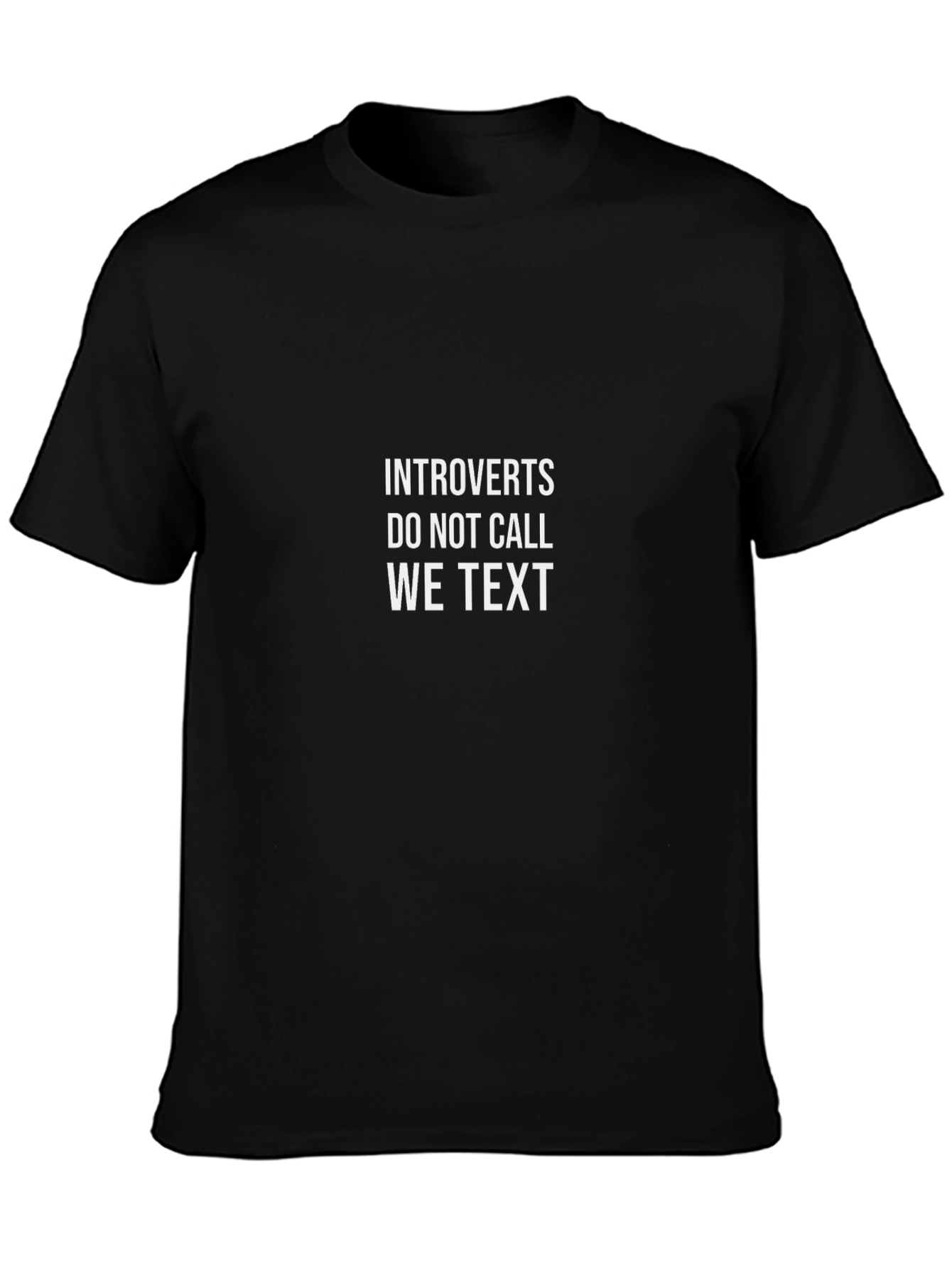Introvert Text T-Shirt - Funny Graphic Tee