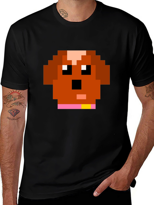 Pixel Dog Graphic Tee - Black T-Shirt