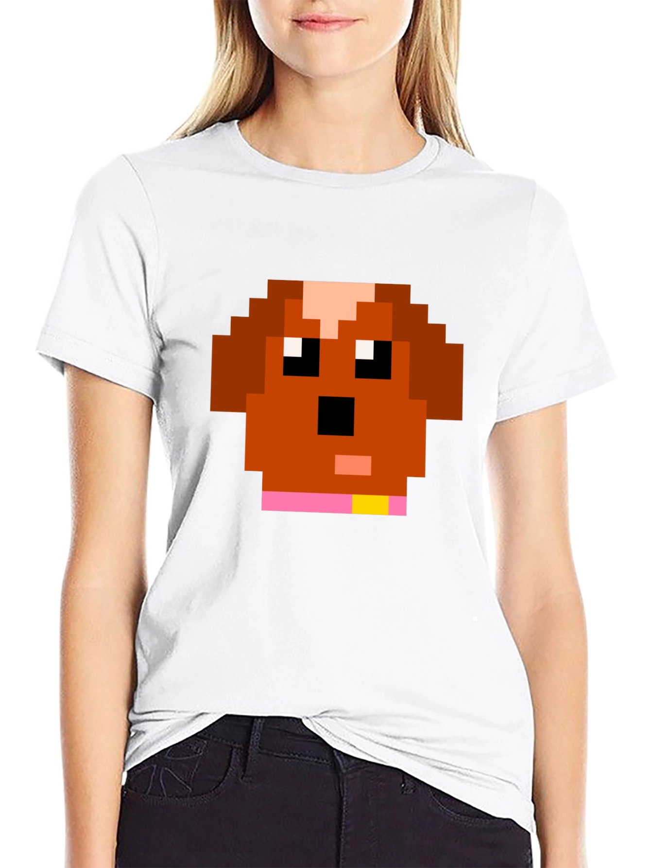 Pixel Dog Graphic Tee - Black T-Shirt