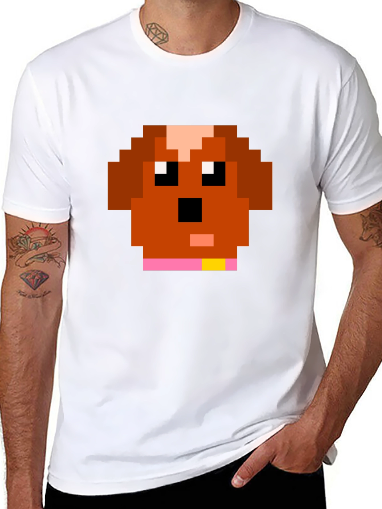 Pixel Dog Graphic Tee - Black T-Shirt