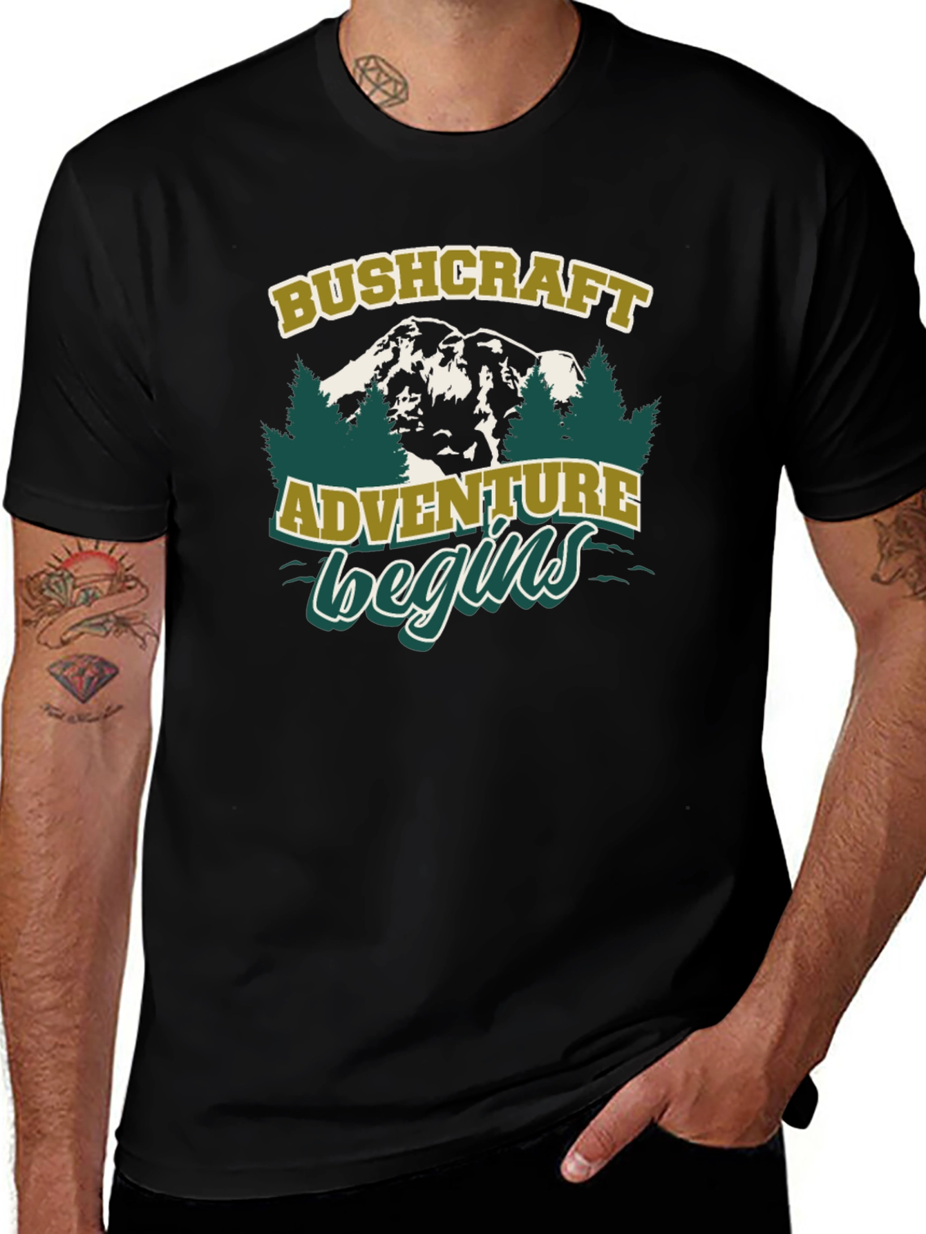 Bushcraft Adventure Begins Graphic T-Shirt