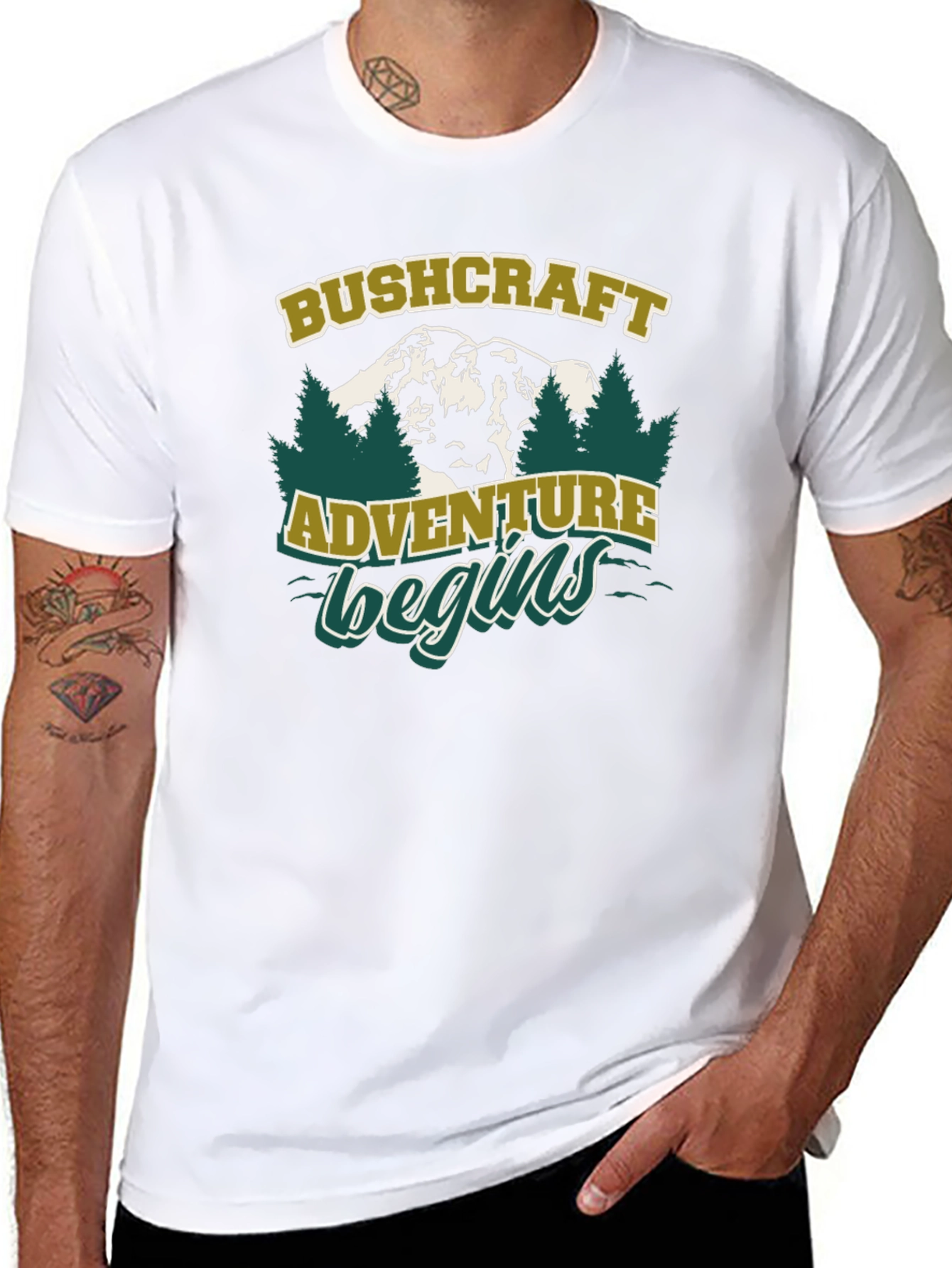 Bushcraft Adventure Begins Graphic T-Shirt