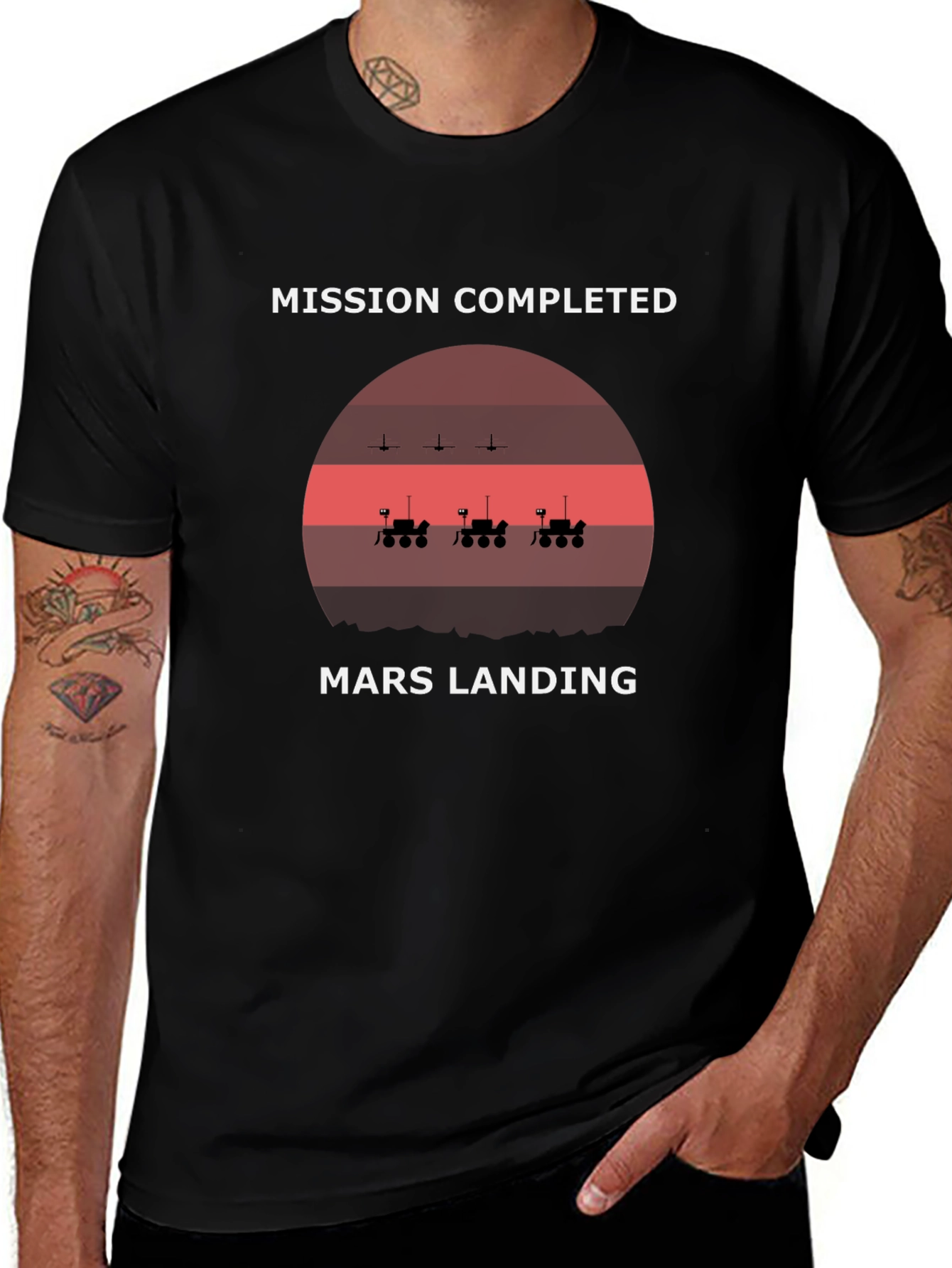 Mission Completed Mars Landing Graphic Tee