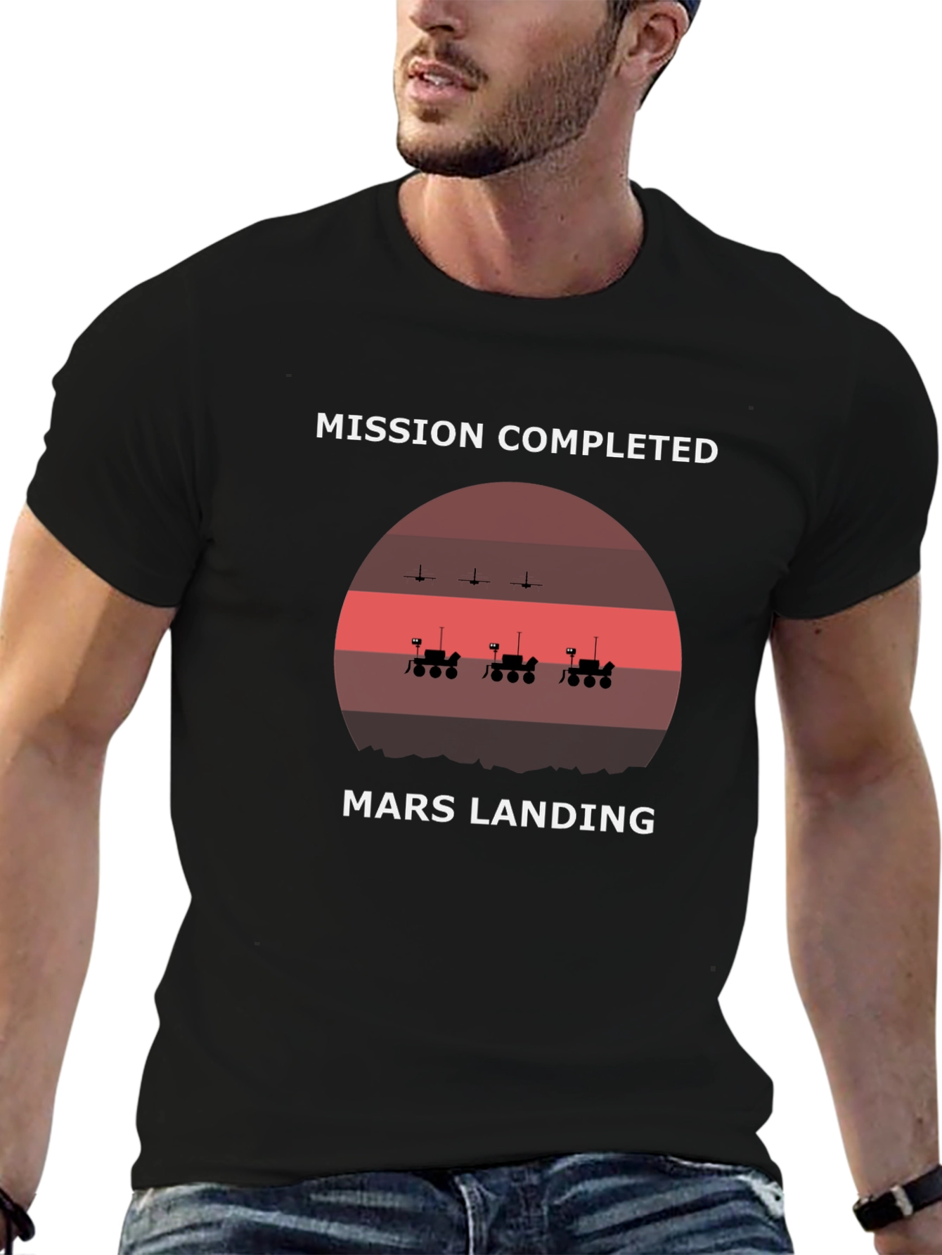 Mission Completed Mars Landing Graphic Tee