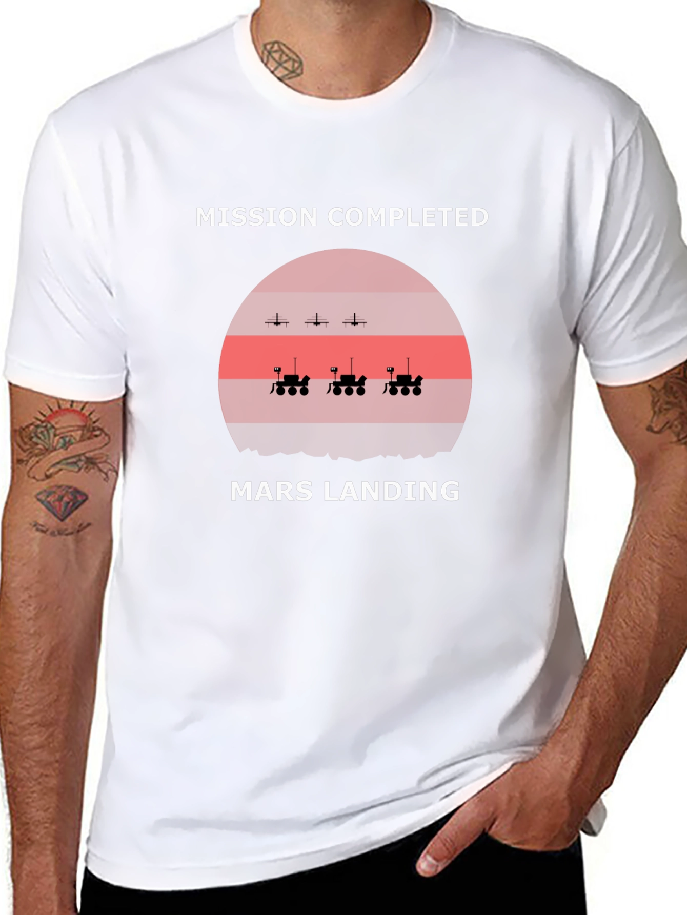 Mission Completed Mars Landing Graphic Tee