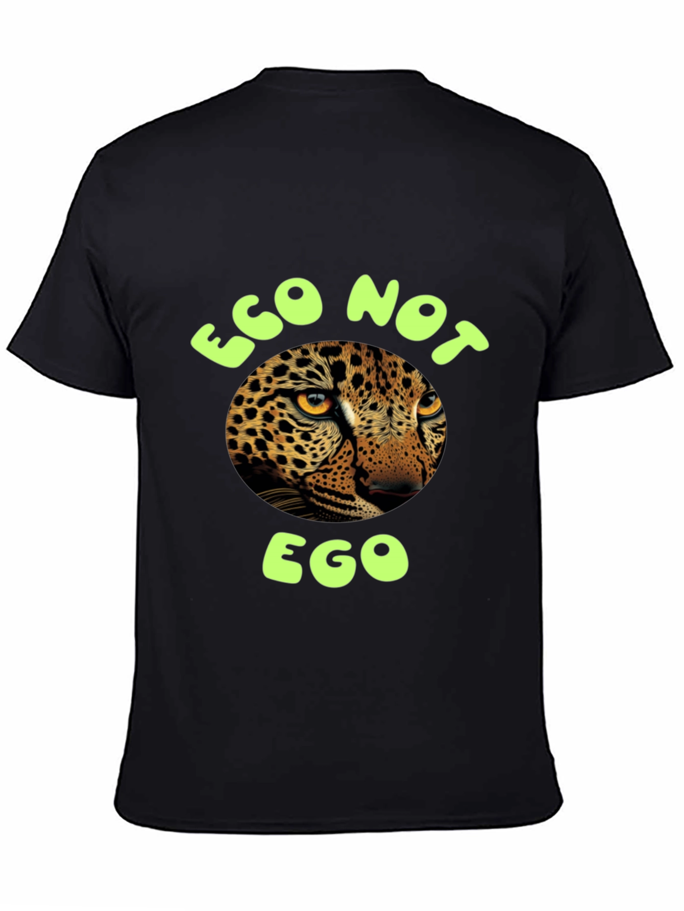 Eco Not Ego Leopard Graphic Tee