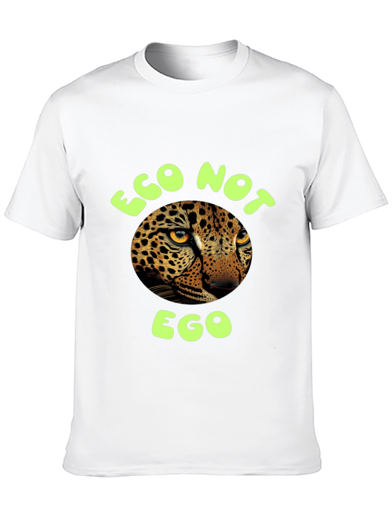 Eco Not Ego Leopard Graphic Tee