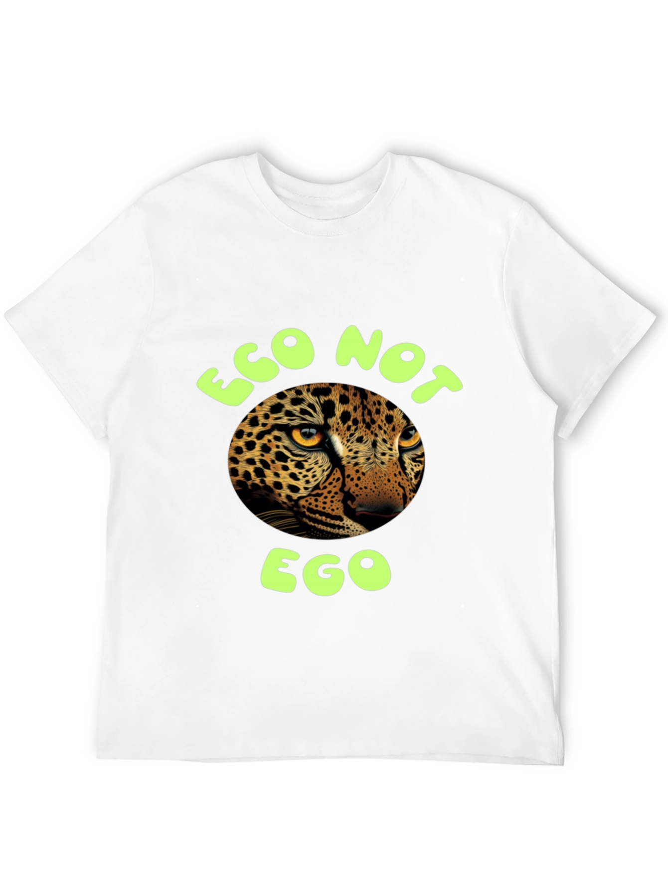 Eco Not Ego Leopard Graphic Tee