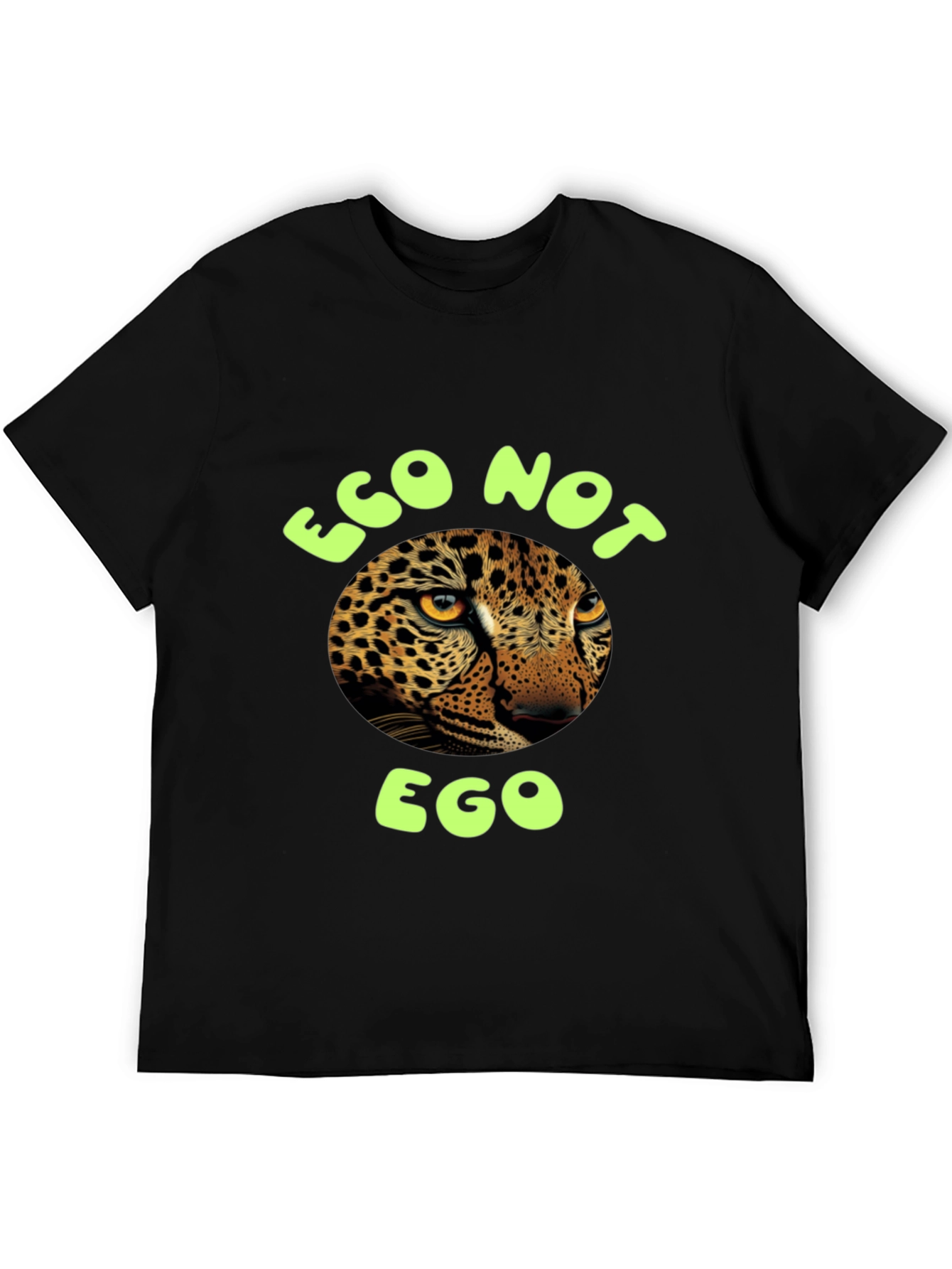 Eco Not Ego Leopard Graphic Tee
