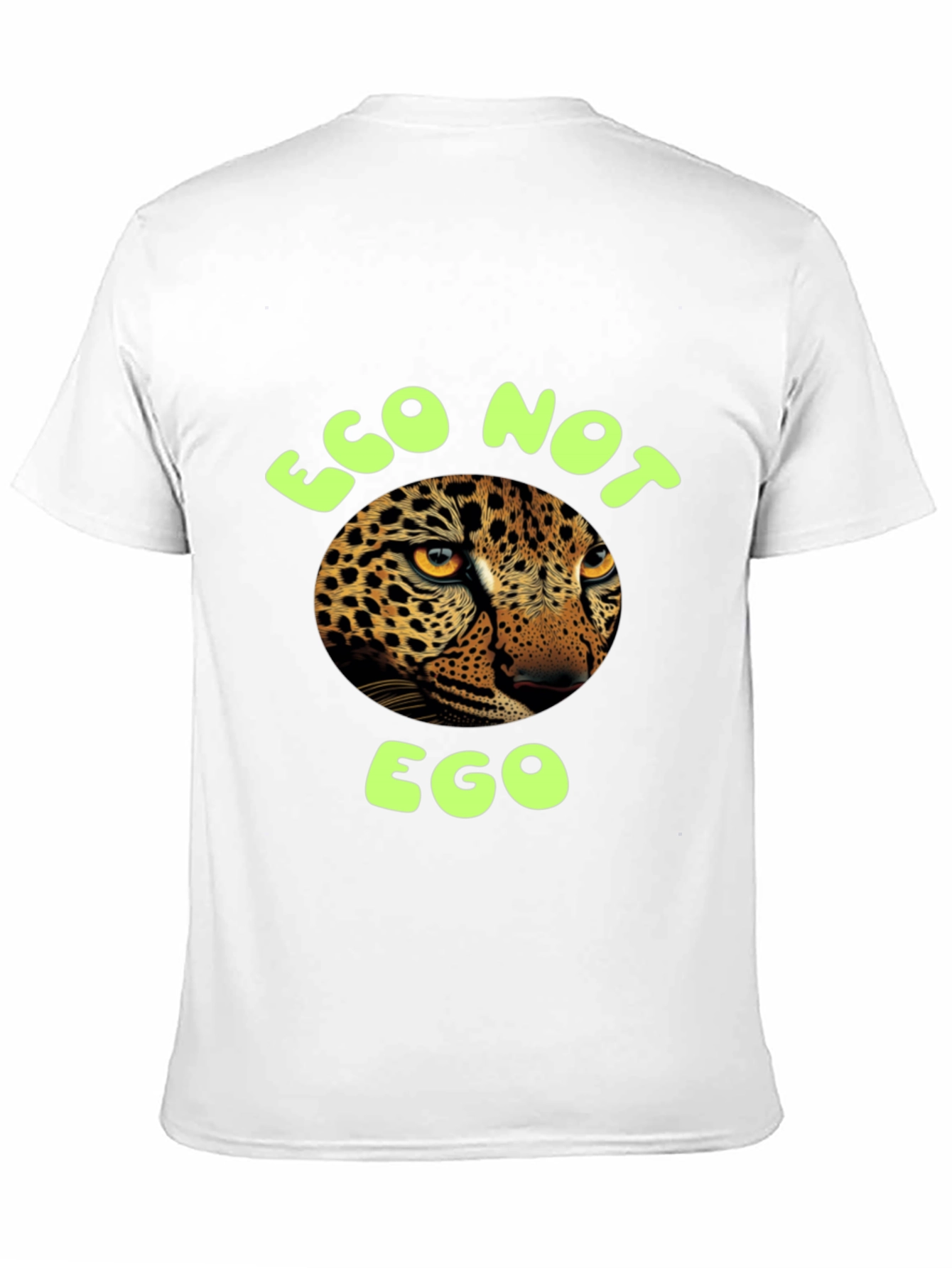 Eco Not Ego Leopard Graphic Tee