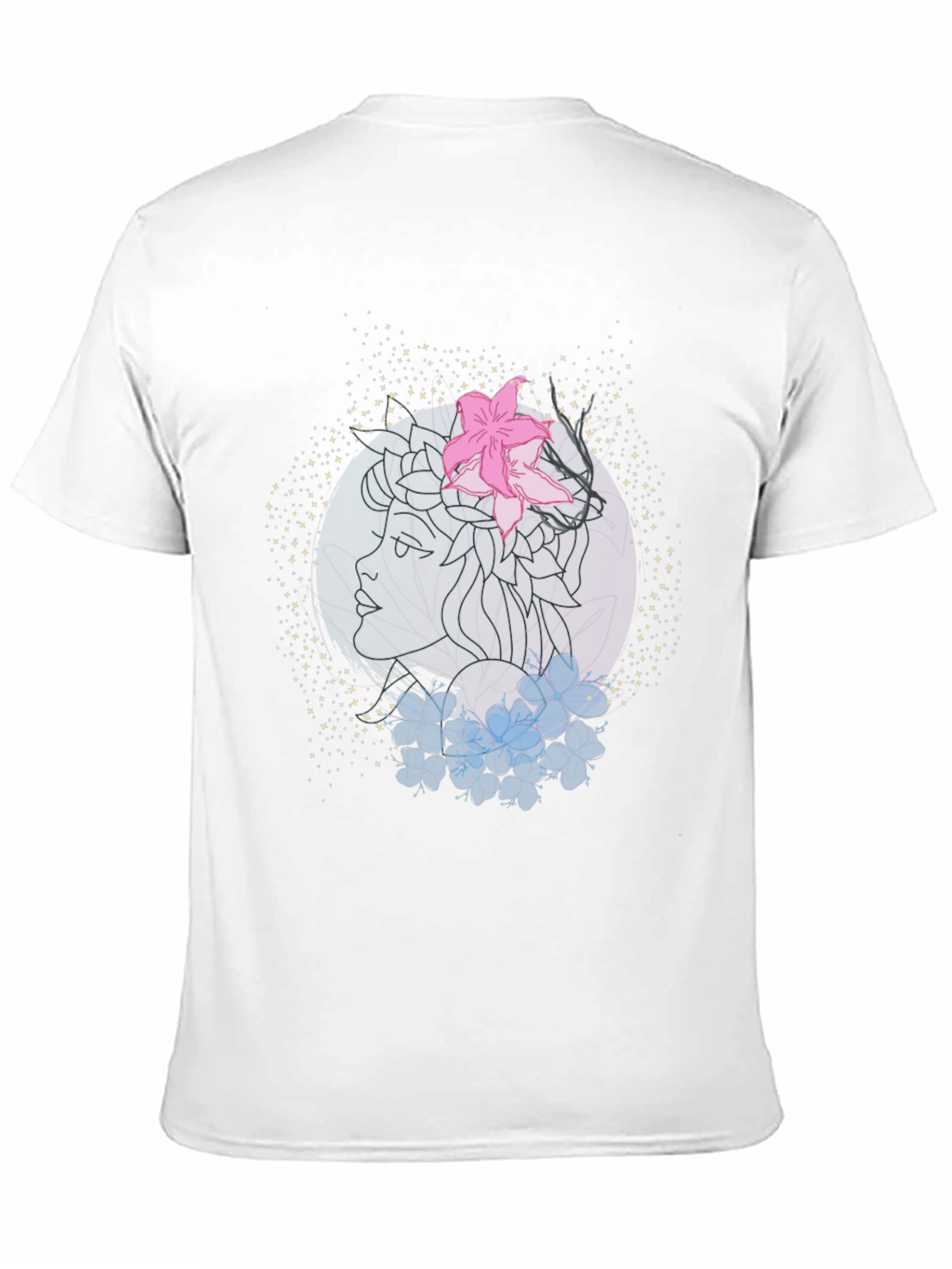 Floral Graphic Print Black T-Shirt