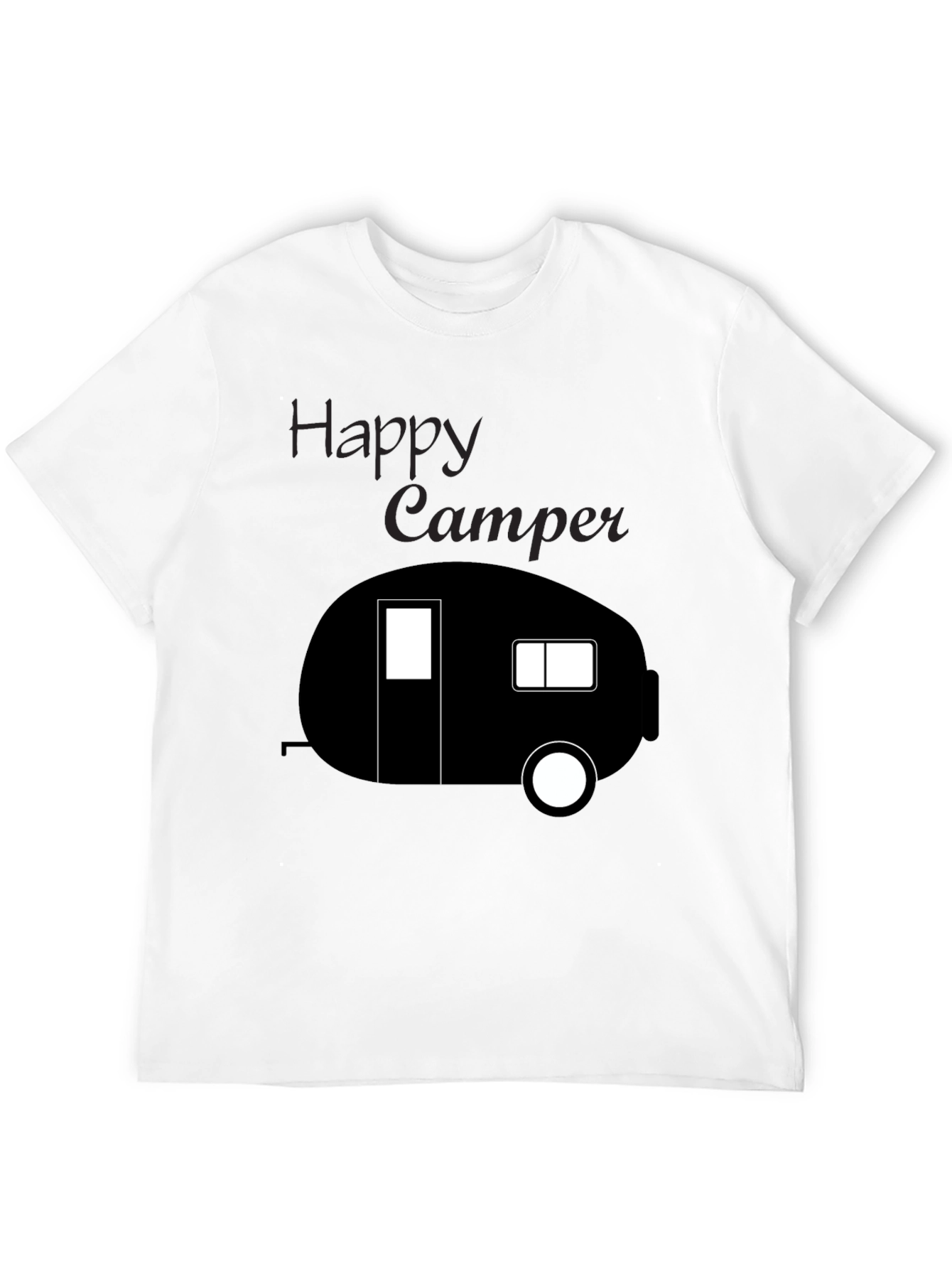 Happy Camper Tee - Black Camping T-Shirt