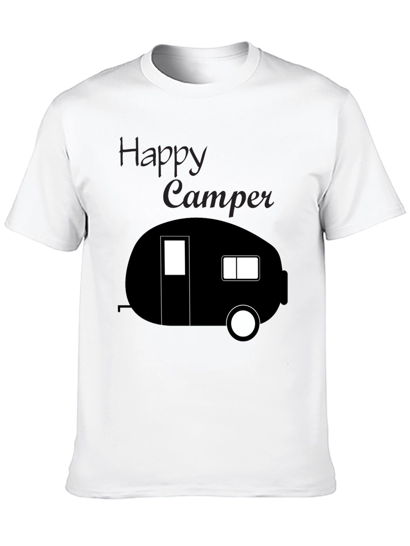 Happy Camper Tee - Black Camping T-Shirt