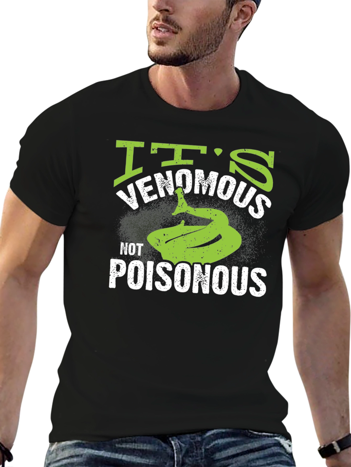 Venomous Not Poisonous Snake Graphic T-Shirt