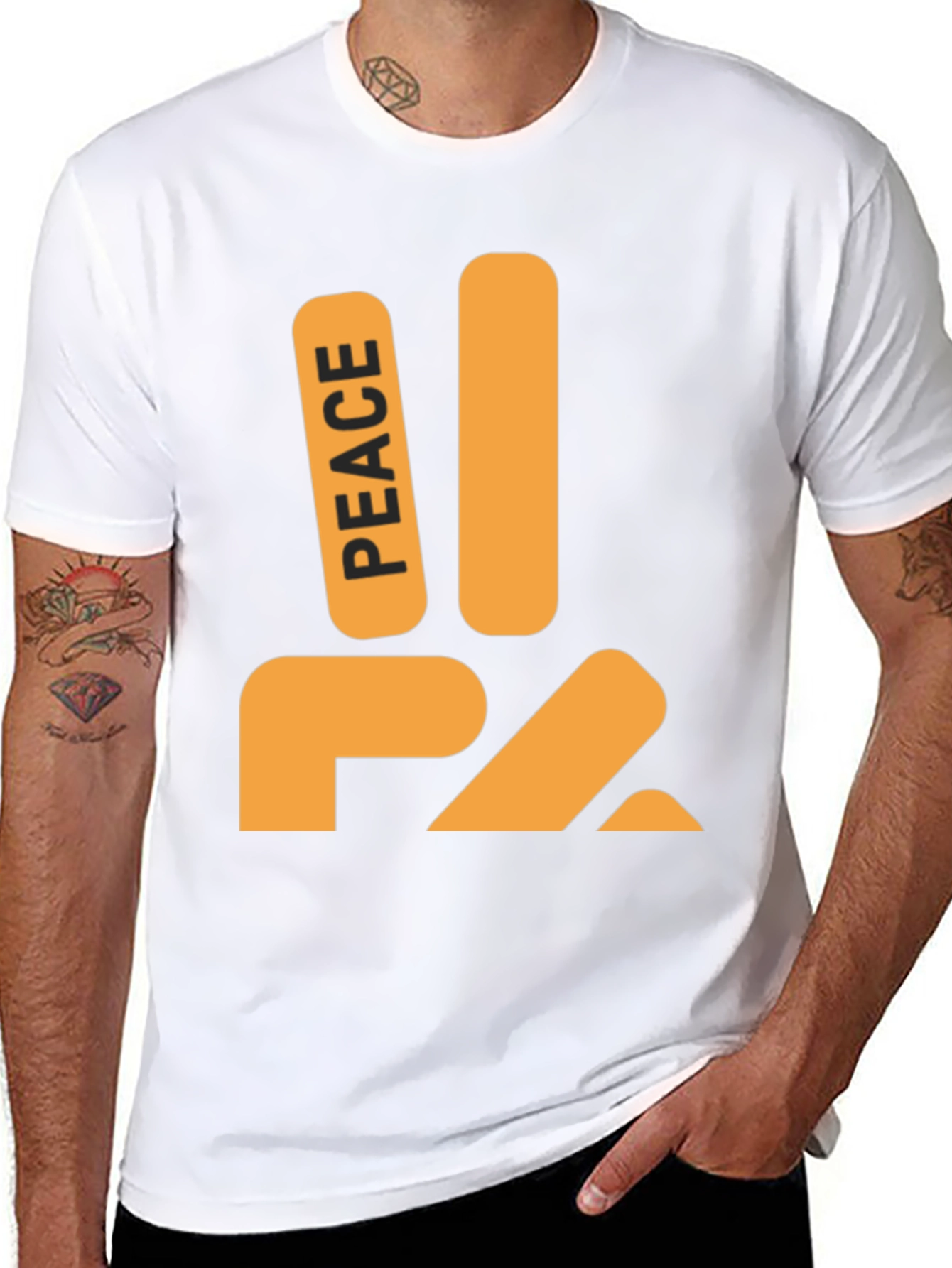 Peace Sign Graphic Tee - Stylish Comfort