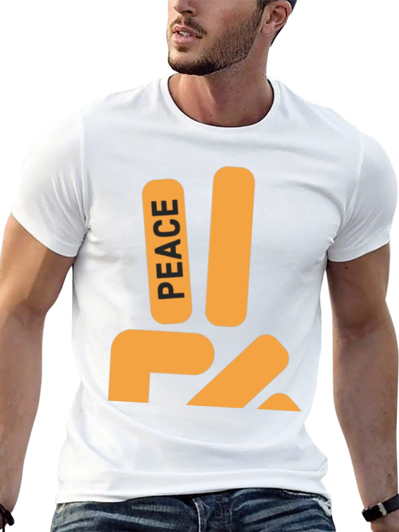 Peace Sign Graphic Tee - Stylish Comfort