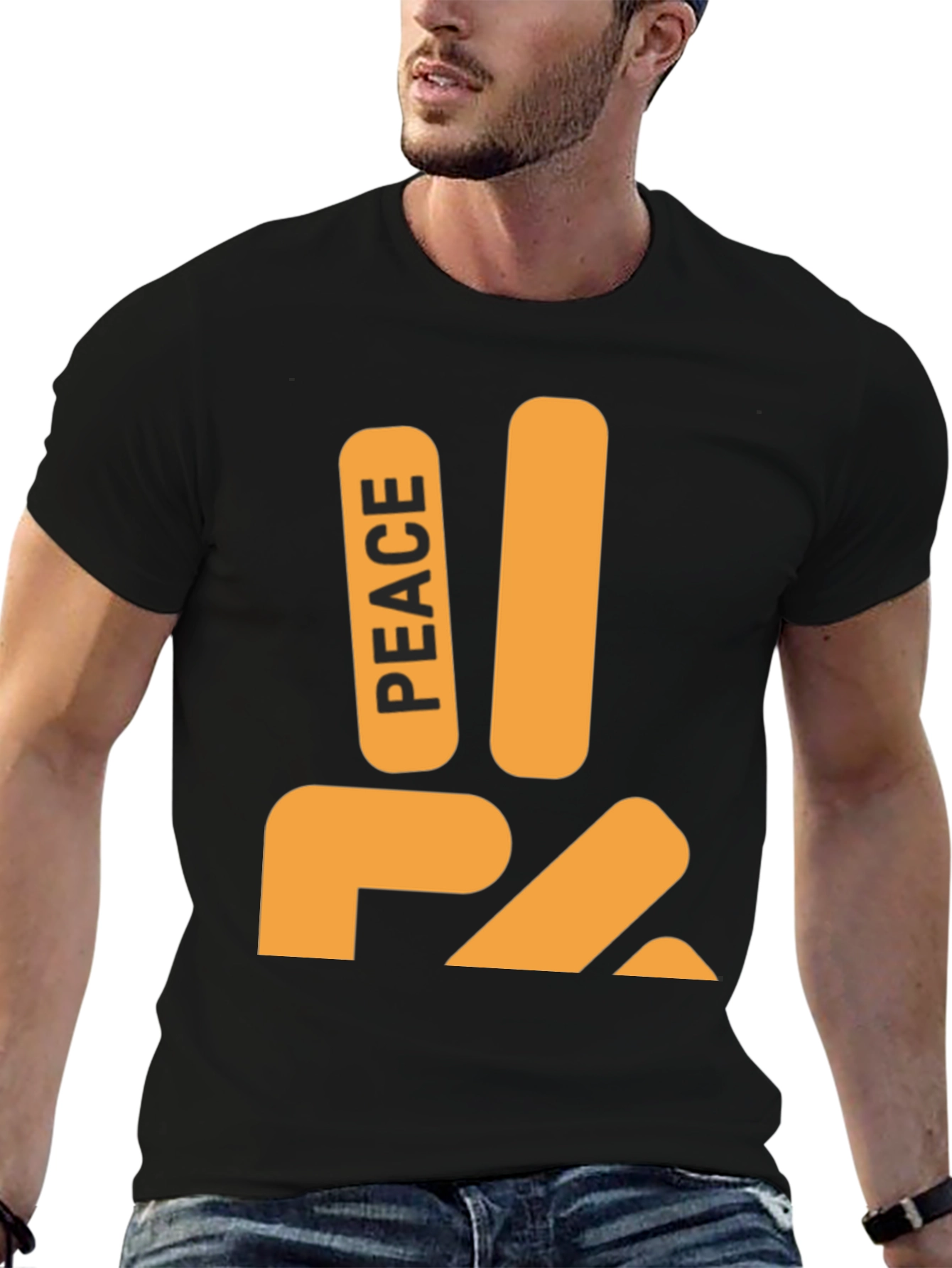 Peace Sign Graphic Tee - Stylish Comfort