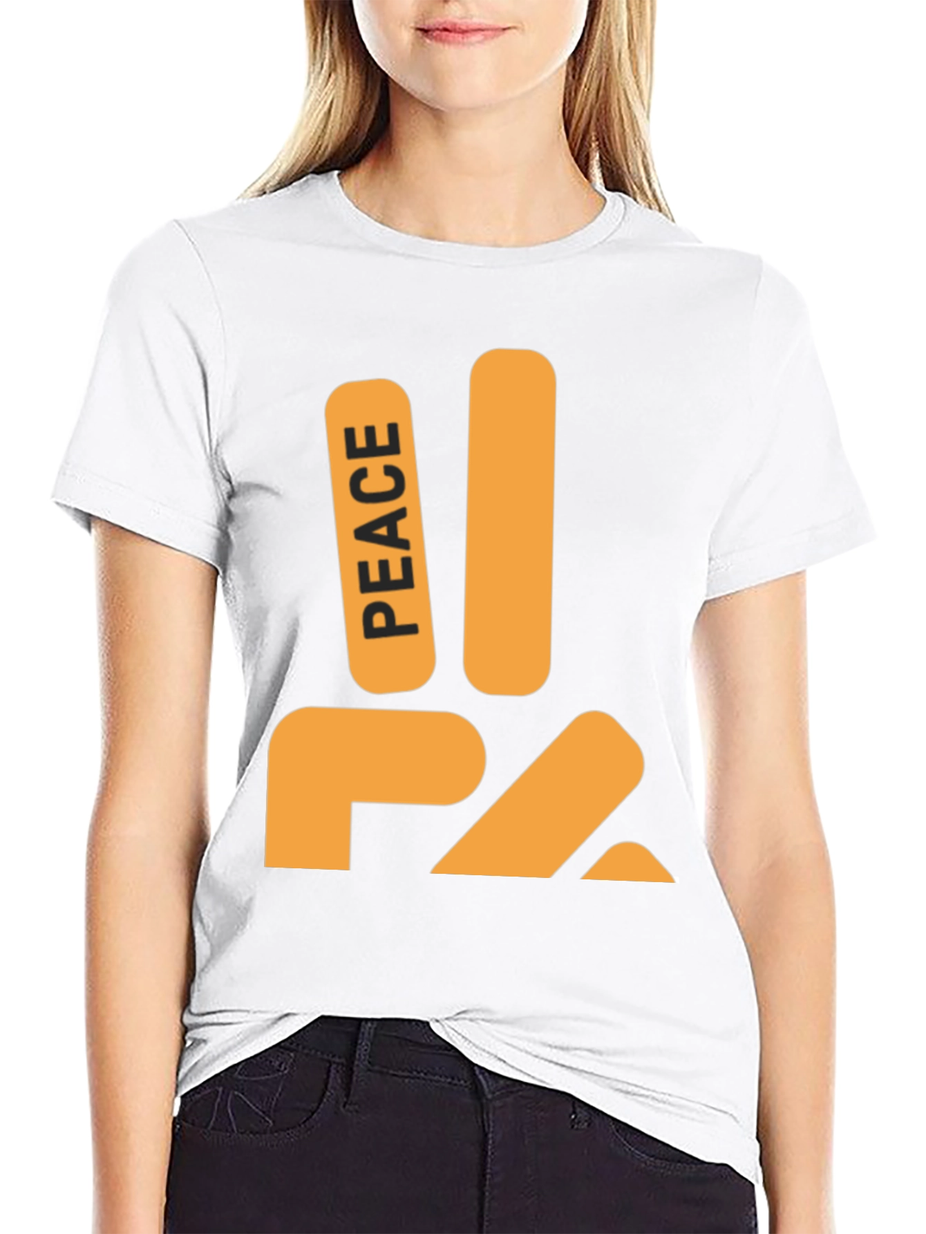 Peace Sign Graphic Tee - Stylish Comfort