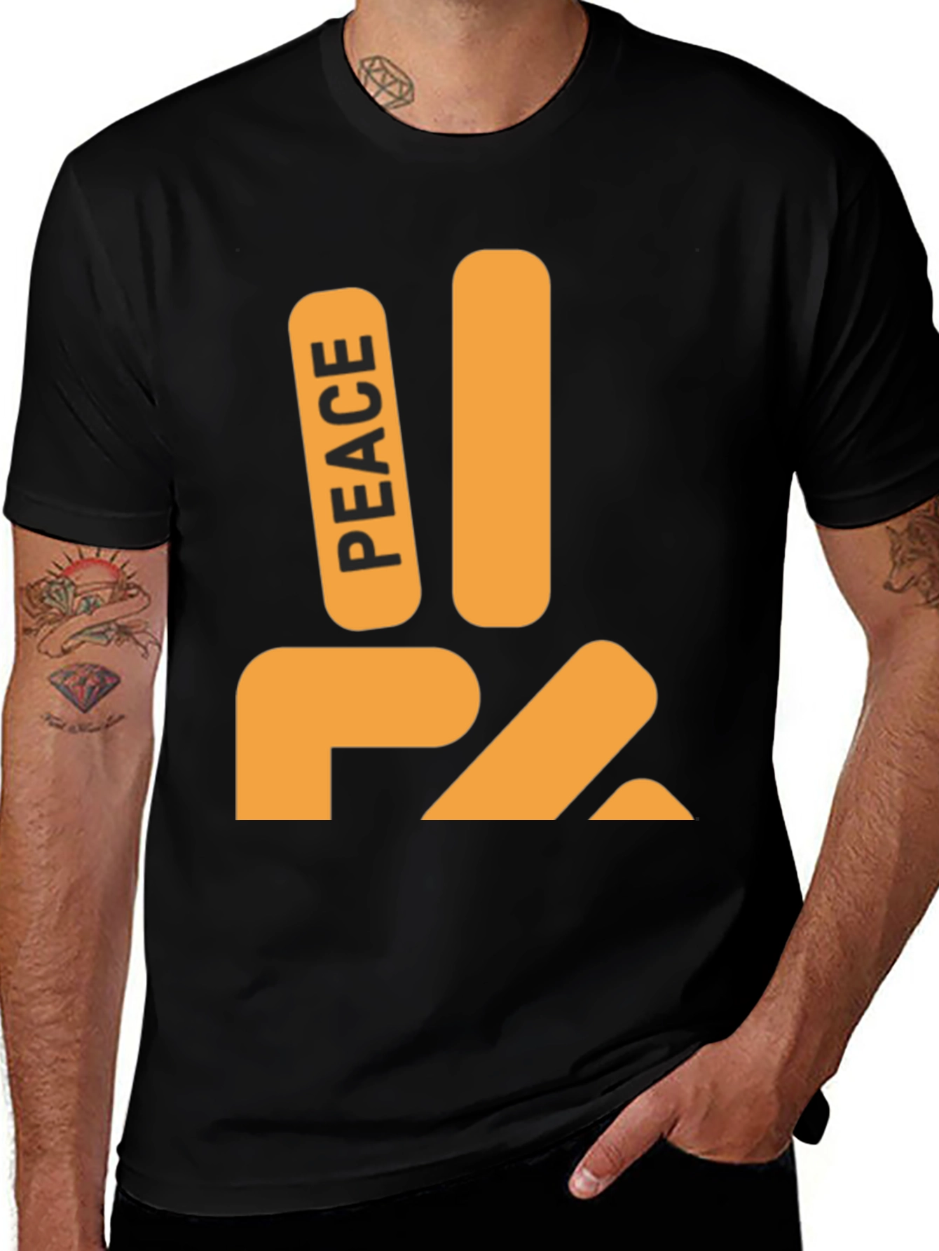 Peace Sign Graphic Tee - Stylish Comfort
