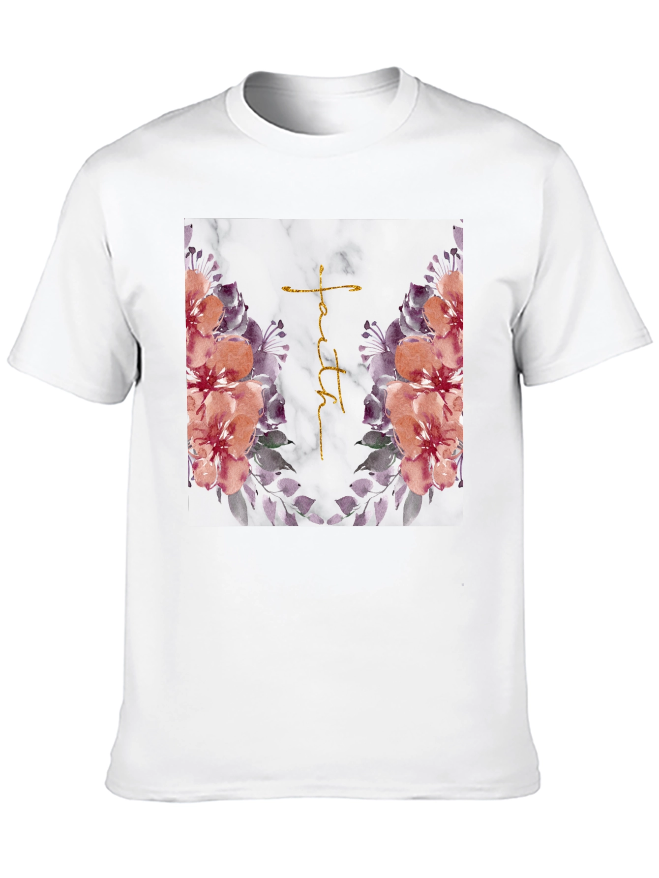 Faith Floral Graphic T-Shirt - Trendy Christian Apparel
