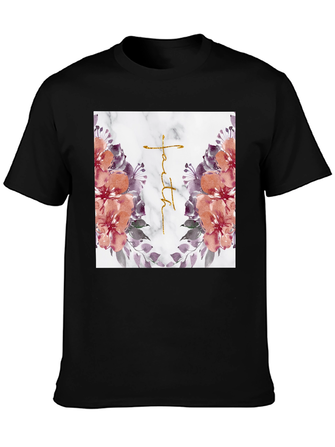 Faith Floral Graphic T-Shirt - Trendy Christian Apparel