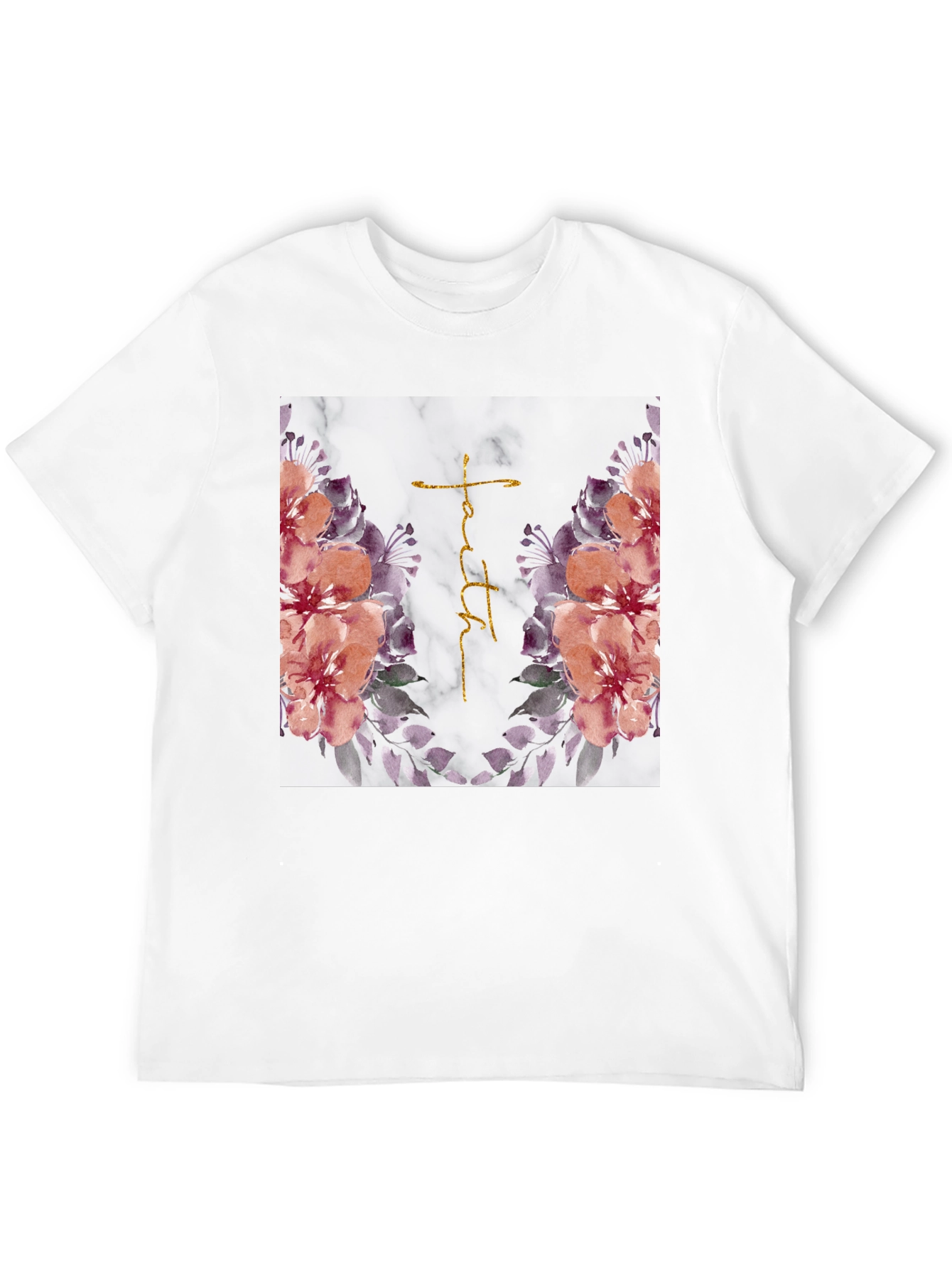 Faith Floral Graphic T-Shirt - Trendy Christian Apparel