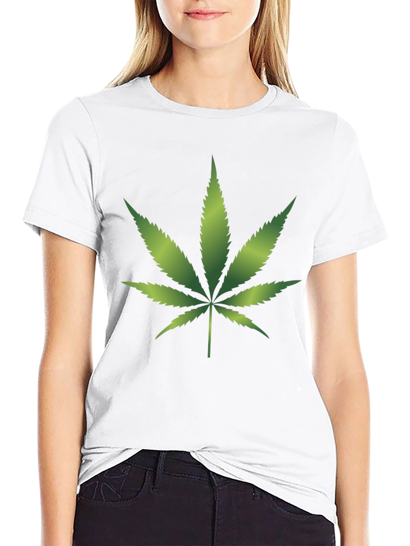 Cannabis Leaf Graphic T-Shirt - Relaxed Fit
