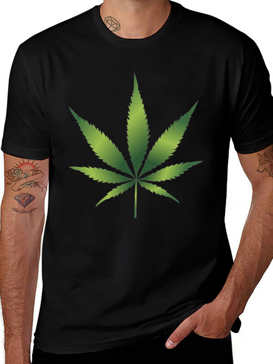 Cannabis Leaf Graphic T-Shirt - Relaxed Fit