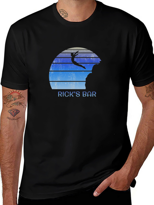 Ricks Bar T-Shirt - Cliff Diver Design