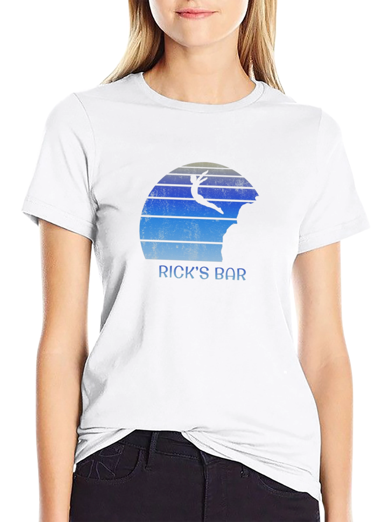 Ricks Bar T-Shirt - Cliff Diver Design