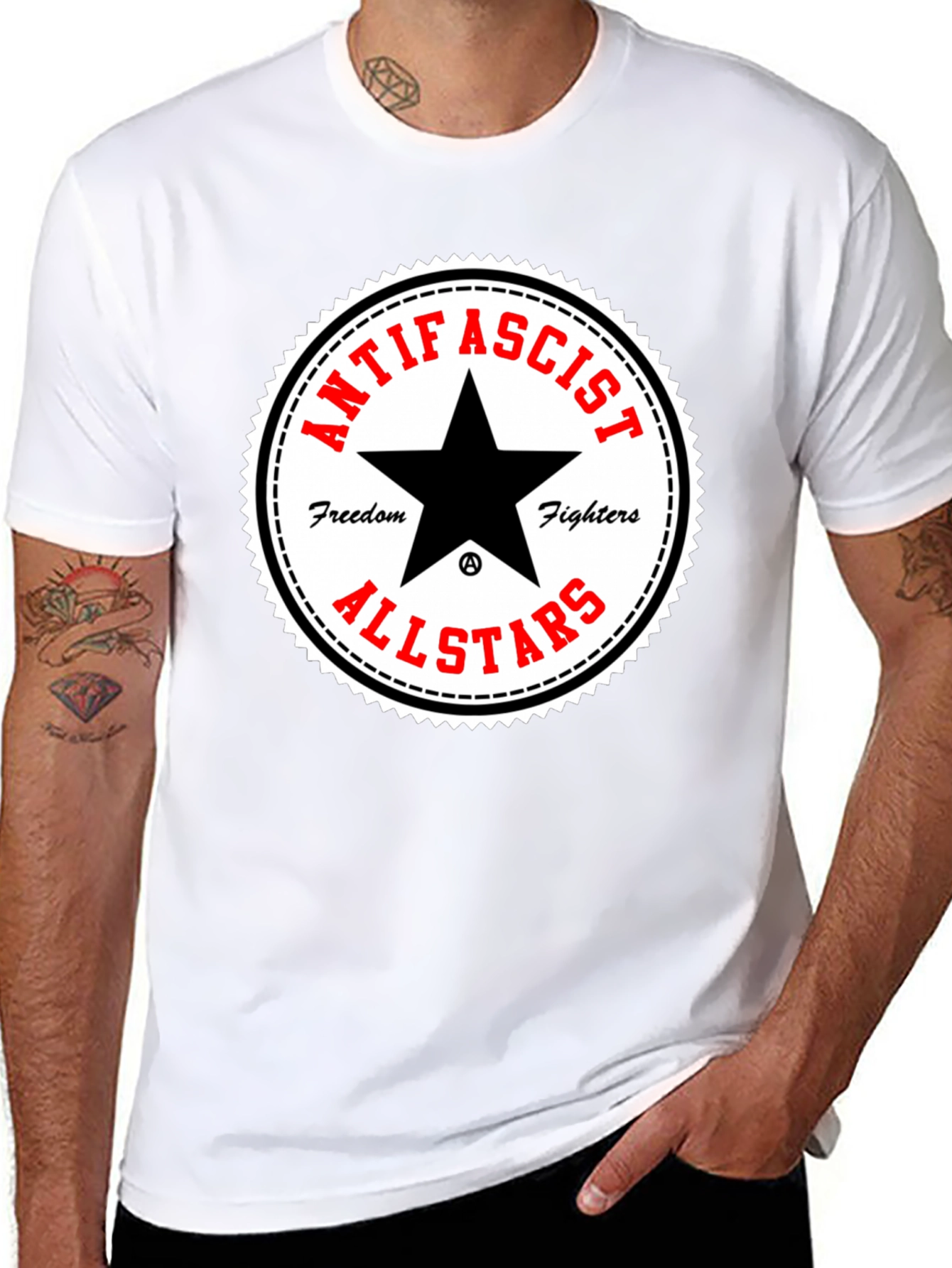 Antifascist Allstars Graphic Black T-Shirt