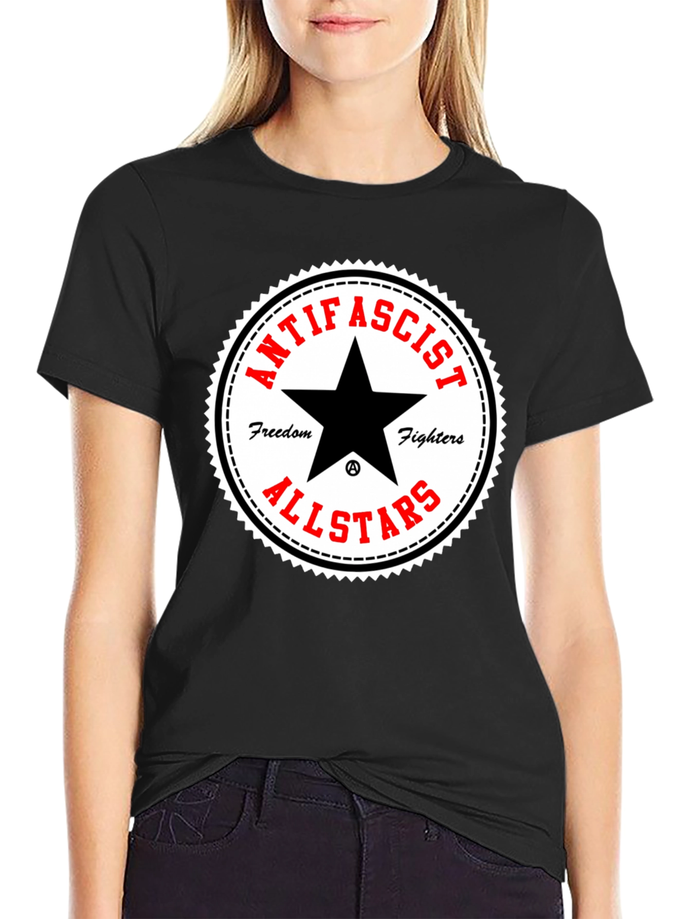 Antifascist Allstars Graphic Black T-Shirt