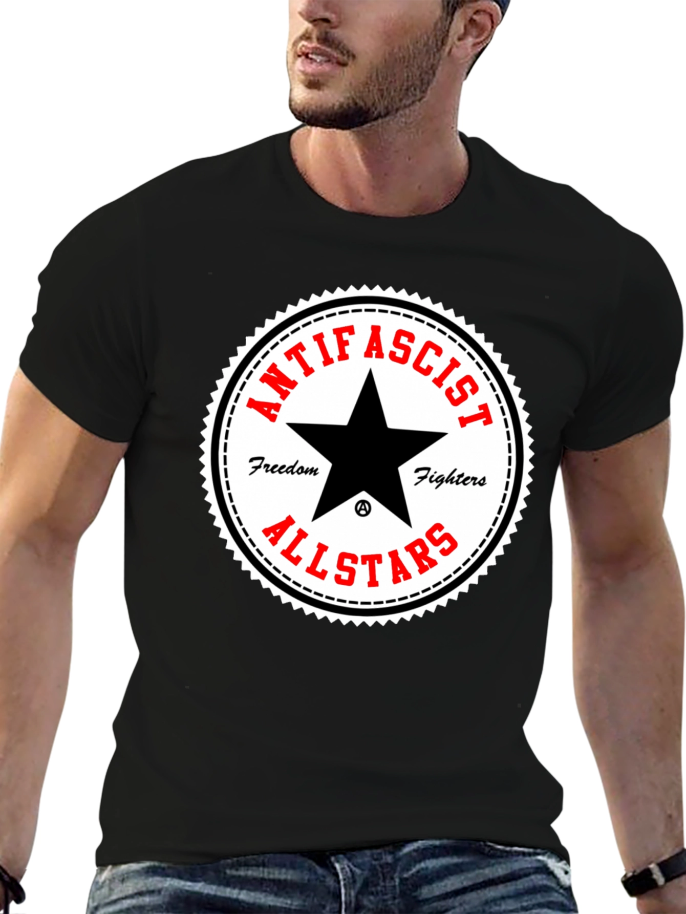Antifascist Allstars Graphic Black T-Shirt