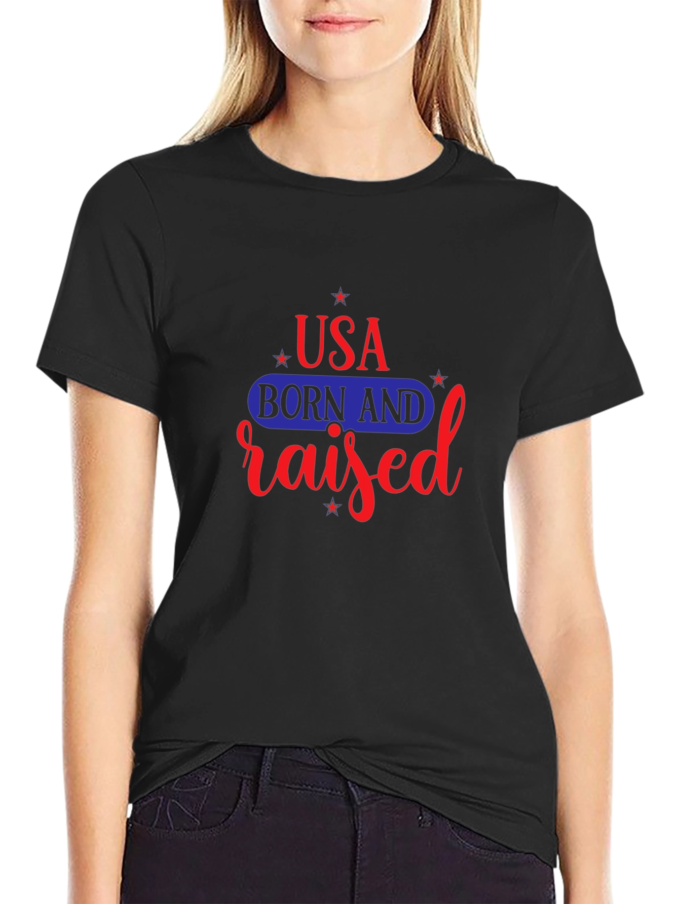 USA Born and Raised Graphic T-Shirt