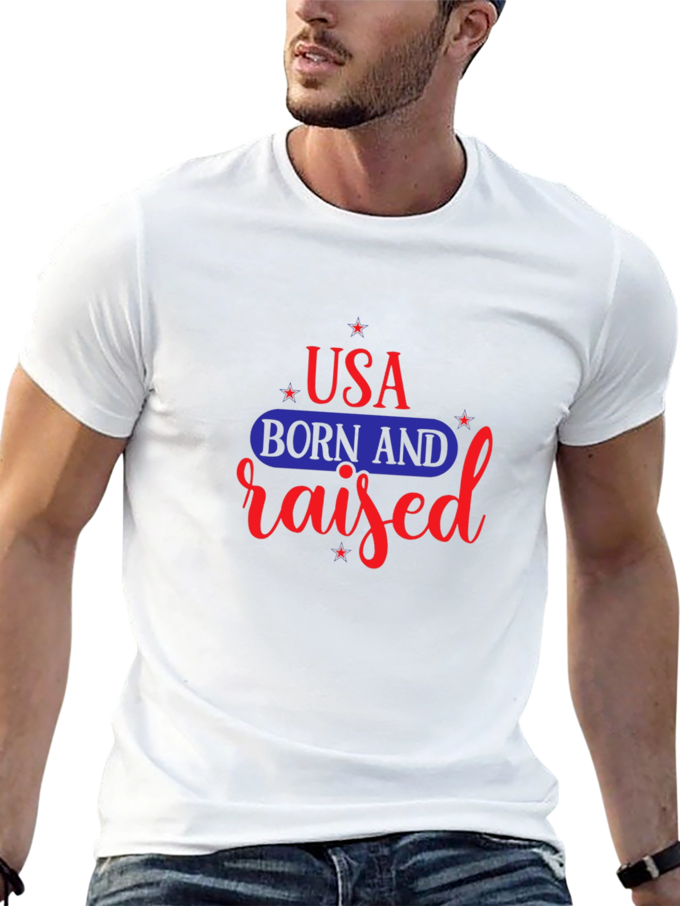 USA Born and Raised Graphic T-Shirt
