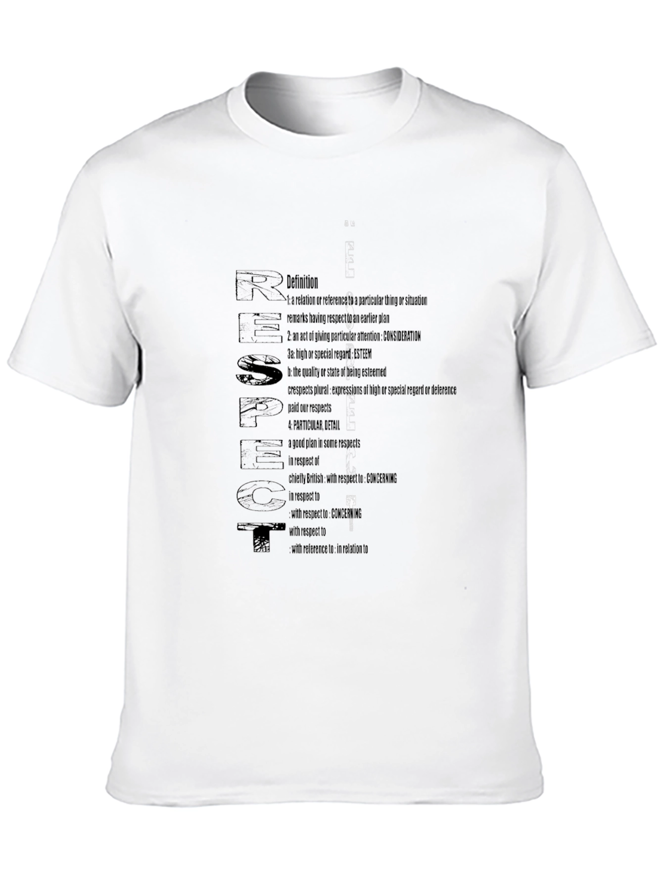 Respect Definition T-Shirt - Black Cotton Blend